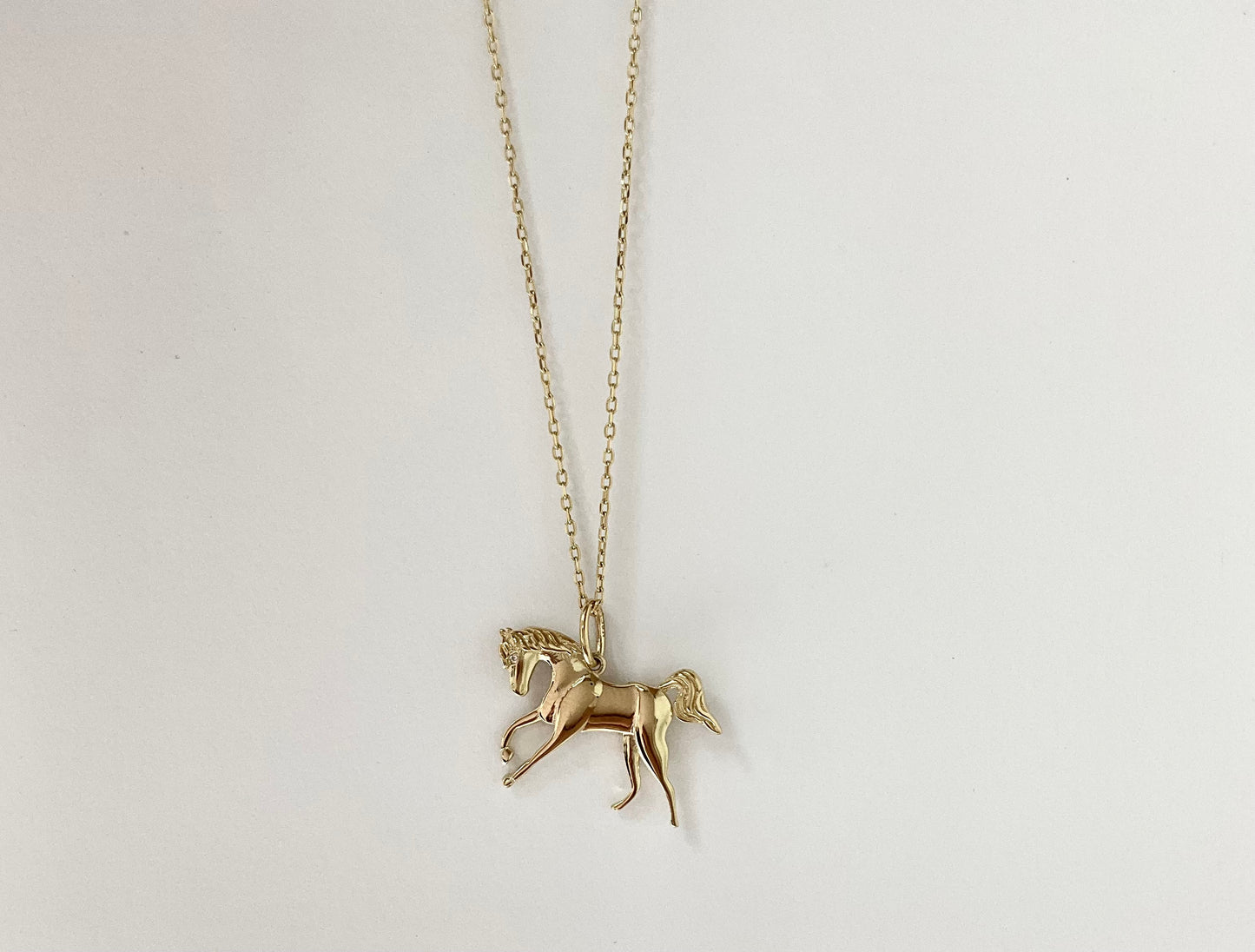 18K Gold Horse Charm Pendant