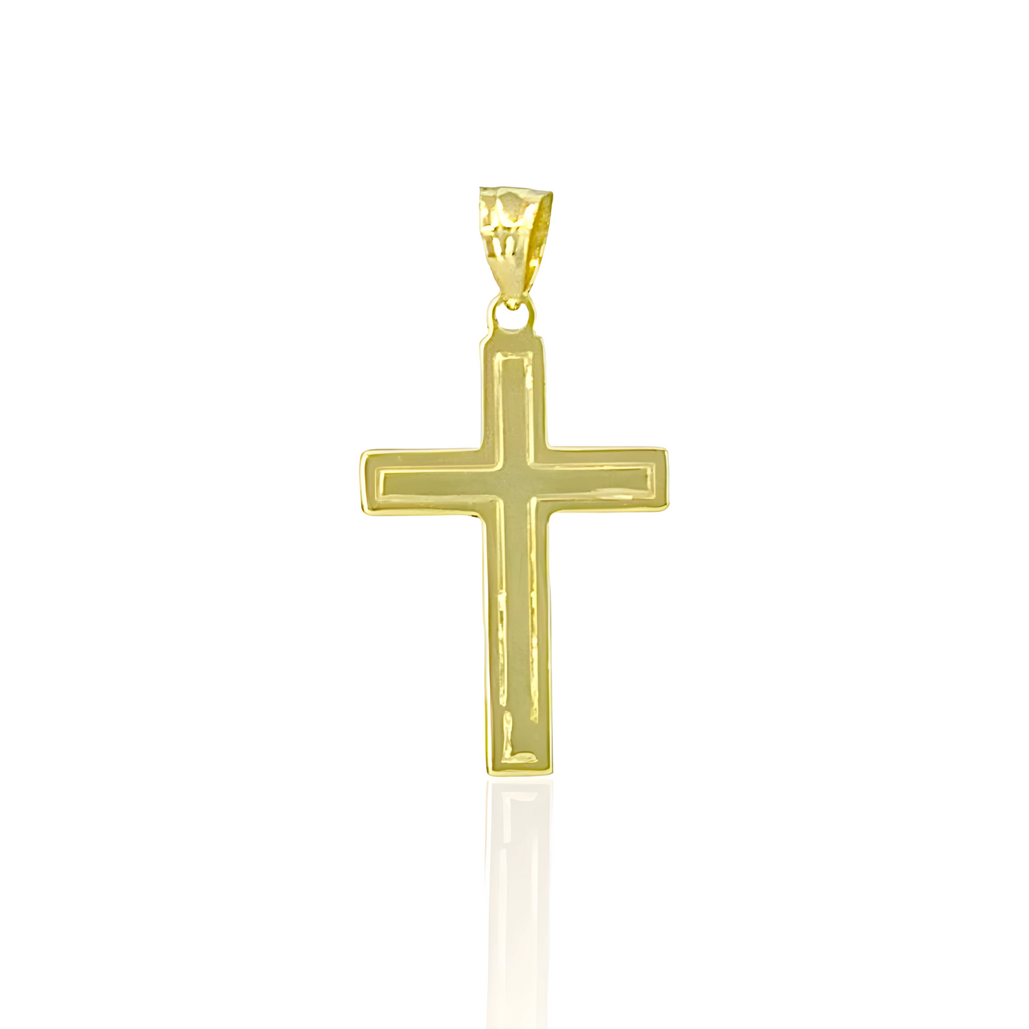14K Gold Jesus Crucifix Cross Pendant
