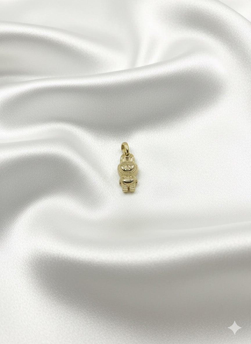 14KY Solid Gold Labubu Pendant
