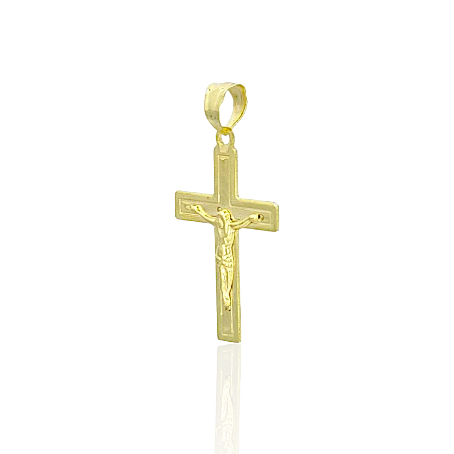 14K Gold Jesus Crucifix Cross Pendant