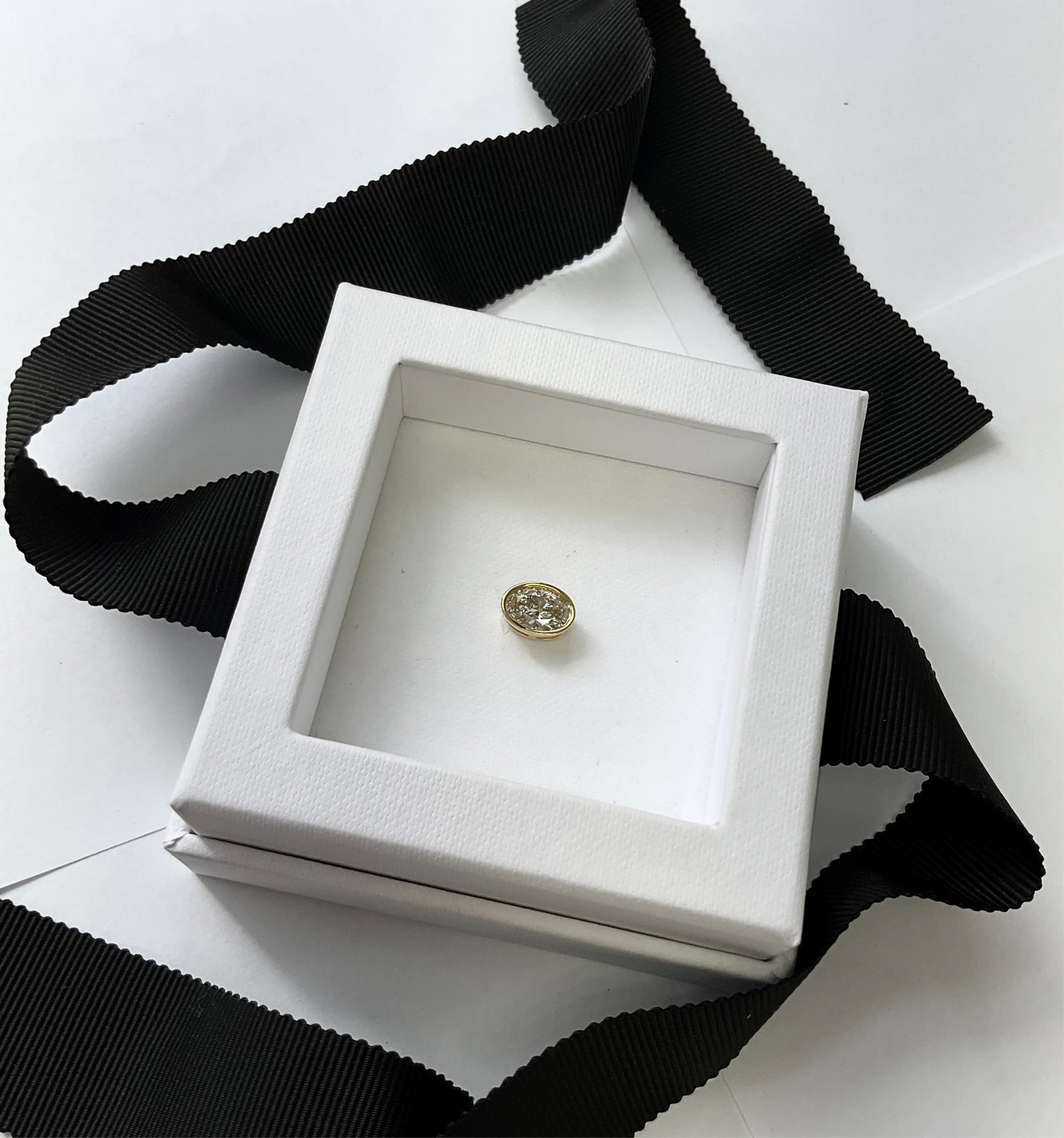 14k Gold Lab Grown Diamond 1.5ct Necklace with Oval Shape Pendant