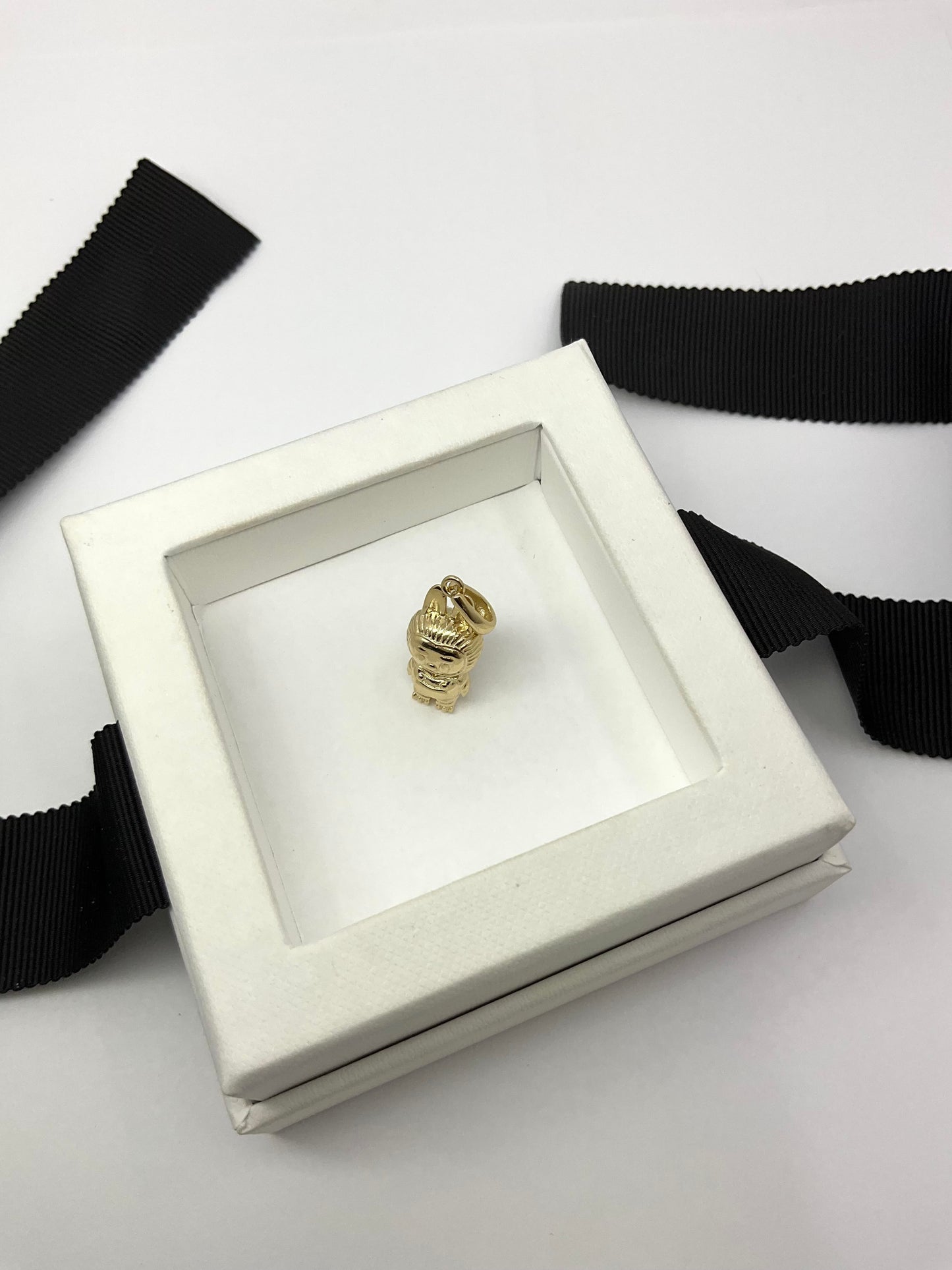 14KY Solid Gold Labubu Pendant