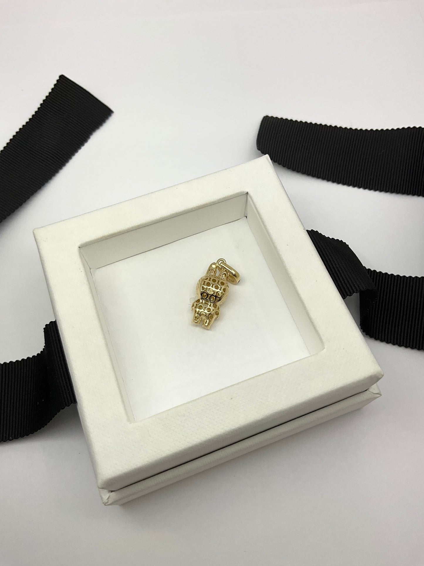 14KY Solid Gold Labubu Pendant