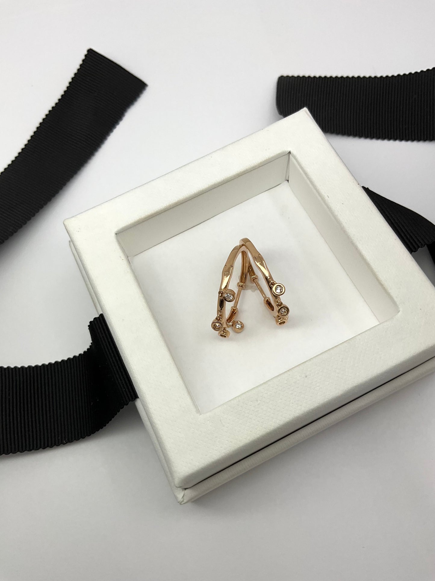 14KY Starlight Gold Diamond Earrings