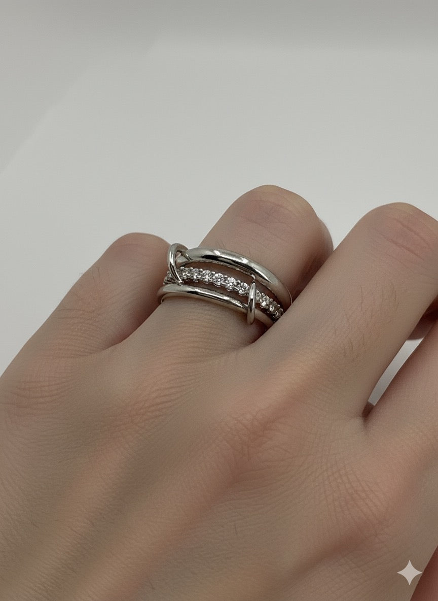 14kw 3 Solid Endless Ring with Lab Grown Diamonds Eternity Band