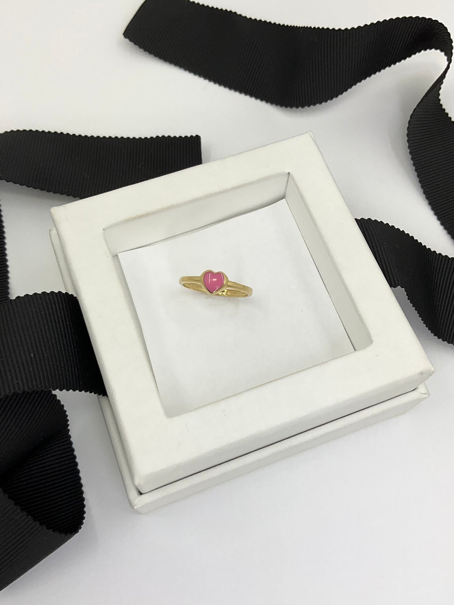 14k Solid Gold Pinky Heart Ring
