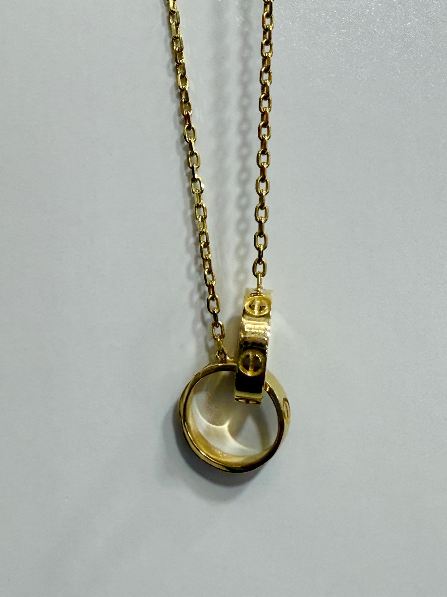 14K Gold Love Connector Chain 16”
