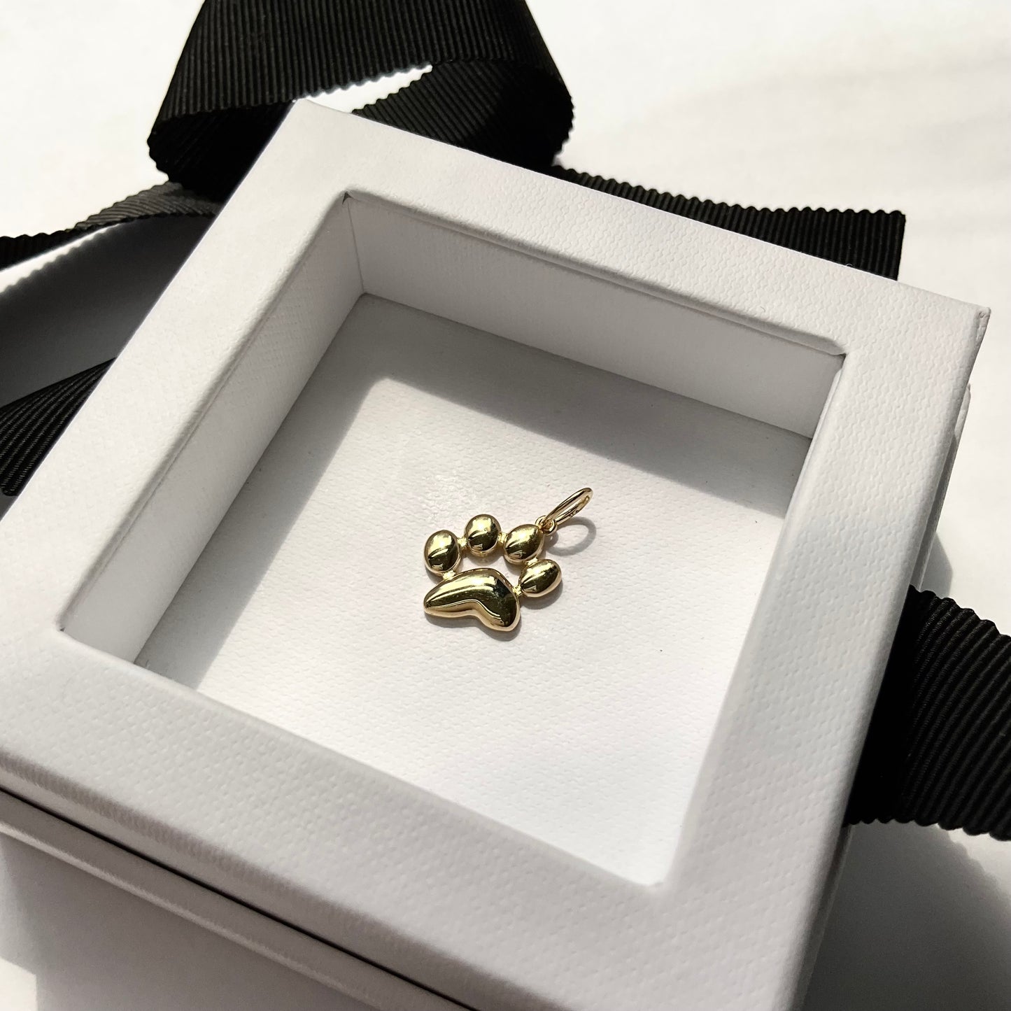 18K Gold Paw Charm Pendant