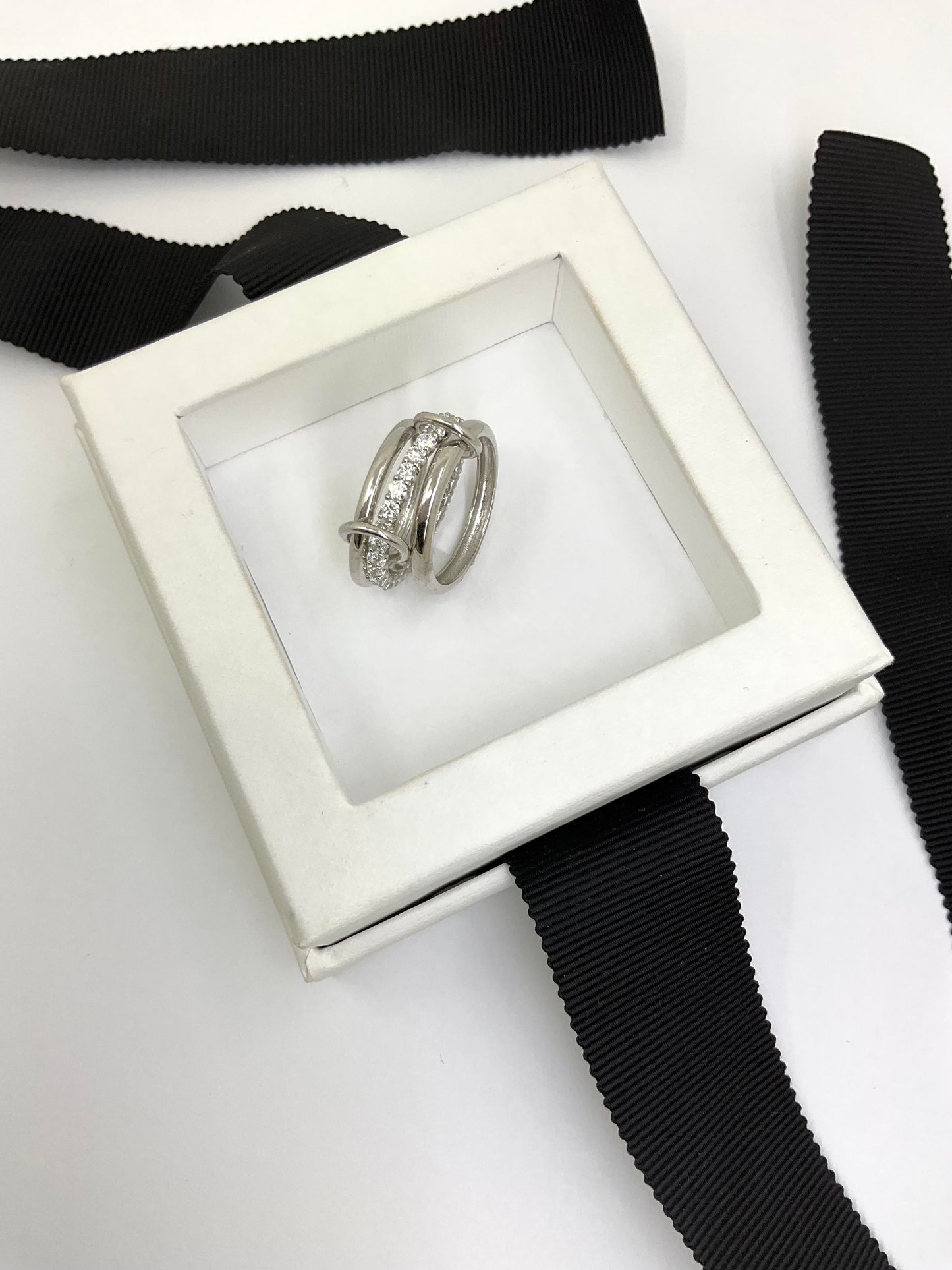 14kw 3 Solid Endless Ring with Lab Grown Diamonds Eternity Band