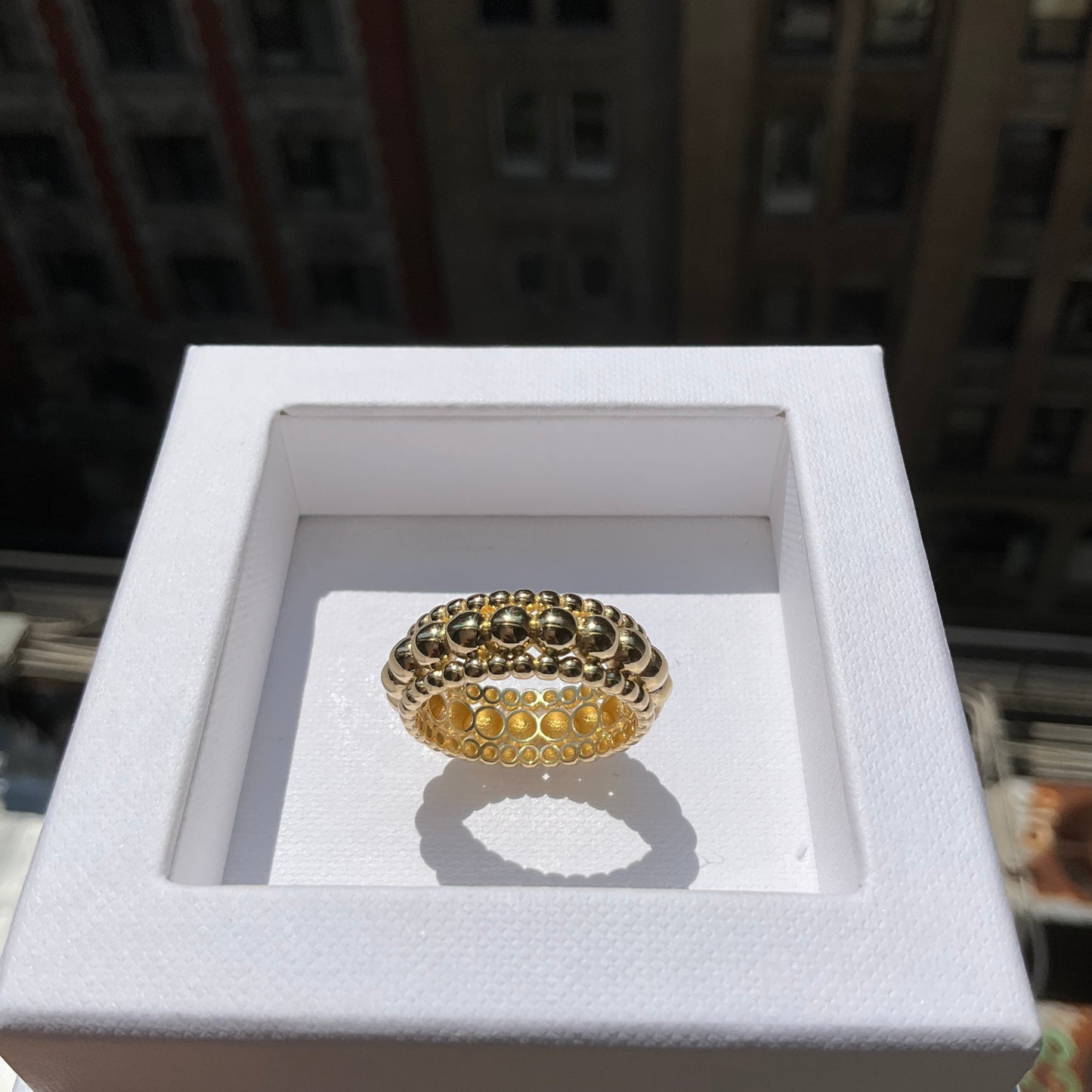 18K Gold Bubble Ring