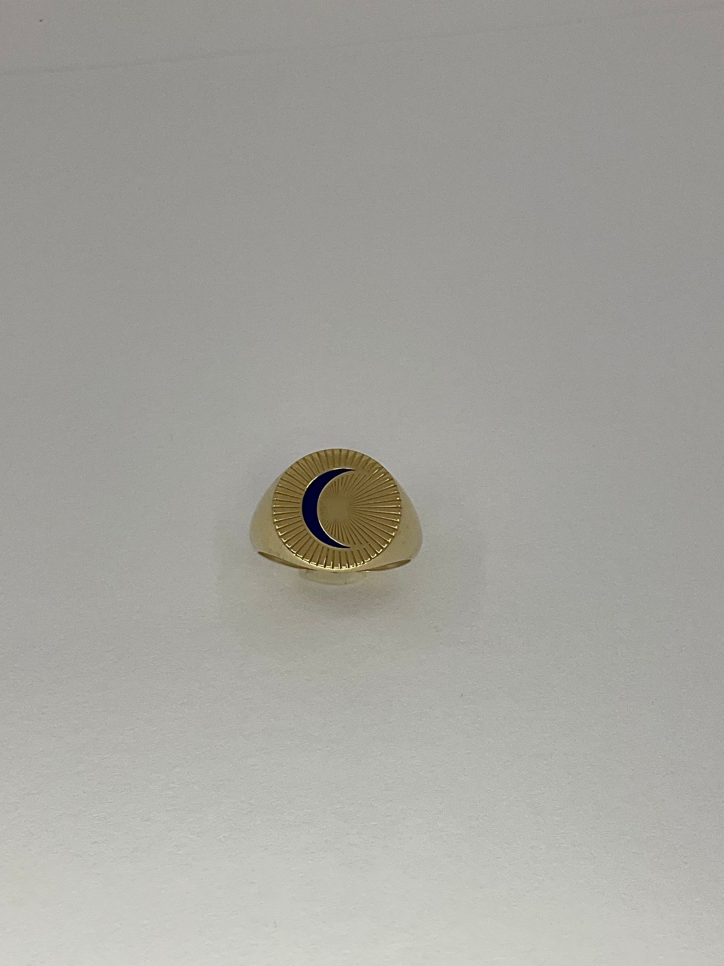 14ky Solid Gold Moon Ring
