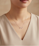 14k Gold Necklace with Infinity Pendant