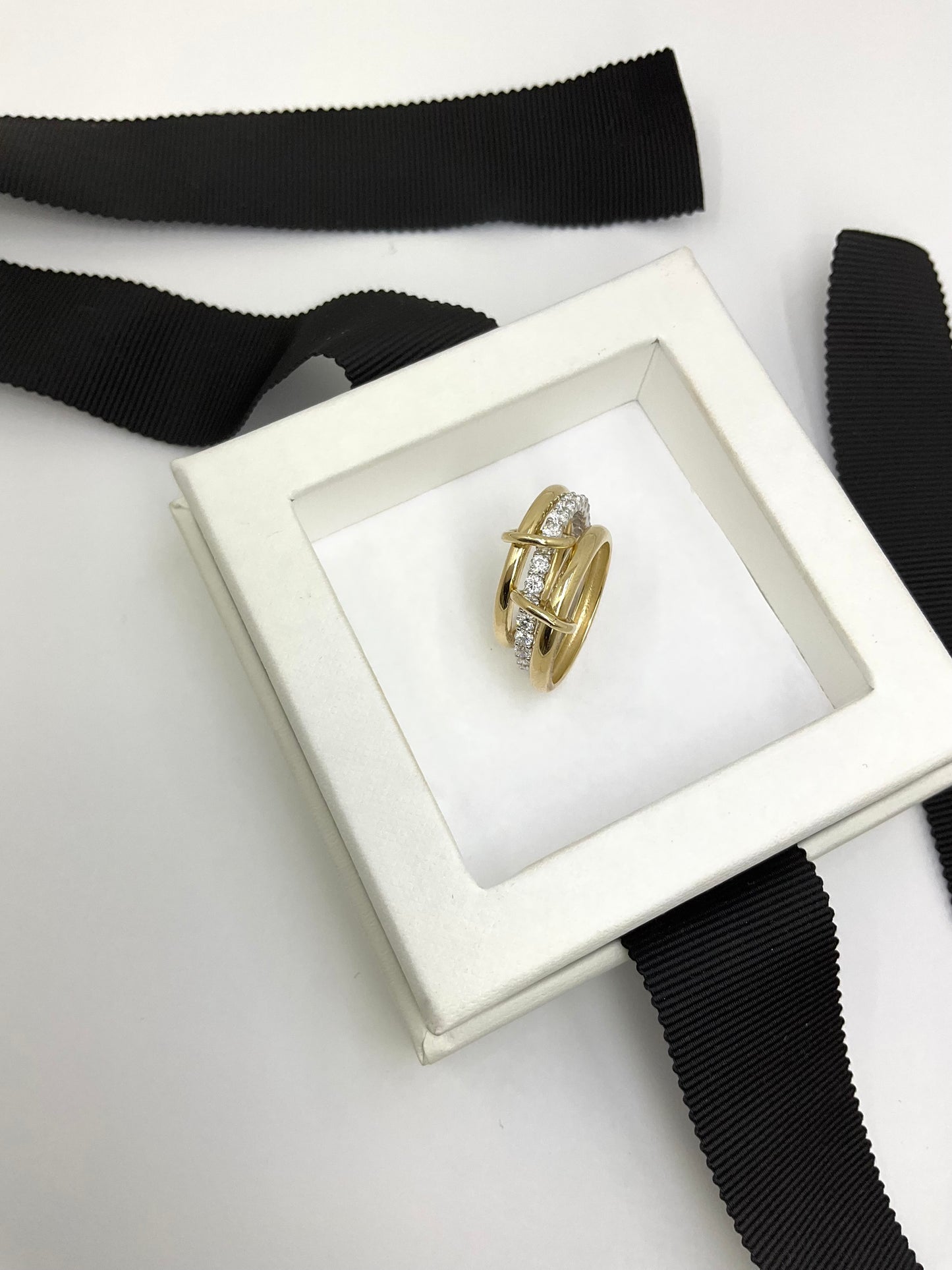 14ky 3 Solid Endless Ring with Lab Grown Diamonds Eternity Band