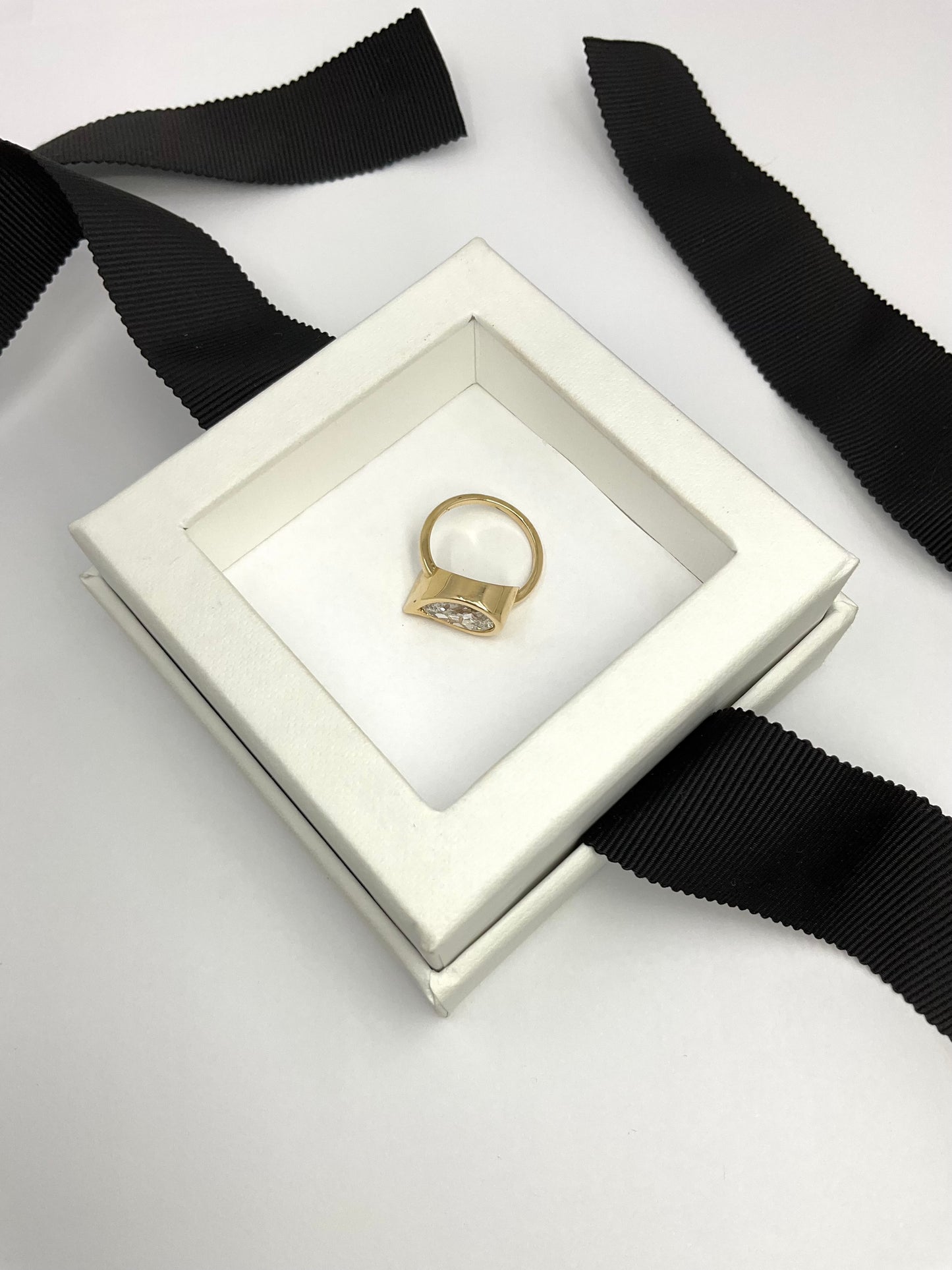 14KY Gold 1.85ct Lab Diamond Pinky Ring