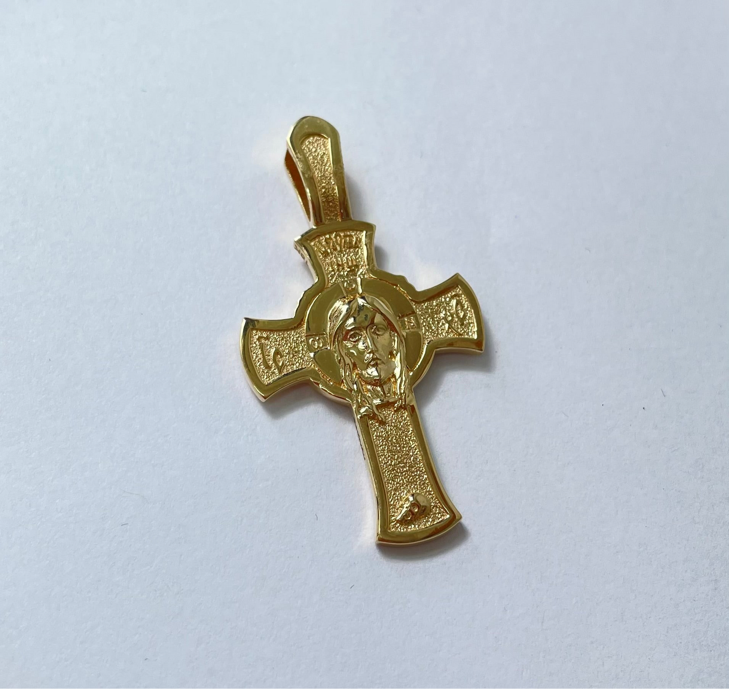 14K Gold Jesus Crucifix Cross Pendant
