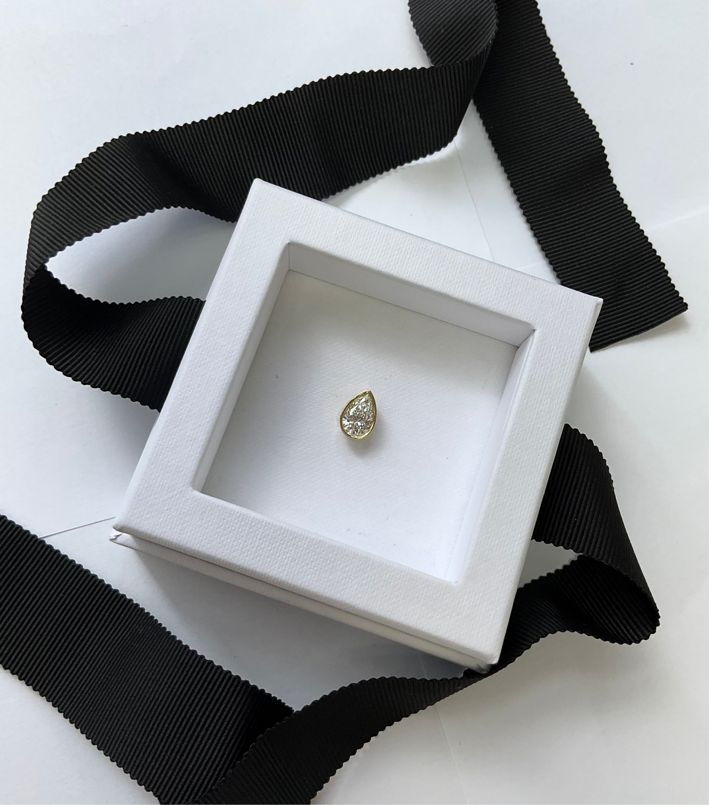 14k Gold Lab Grown Diamond 1.50 Ct Necklace with Pear Shape Pendant