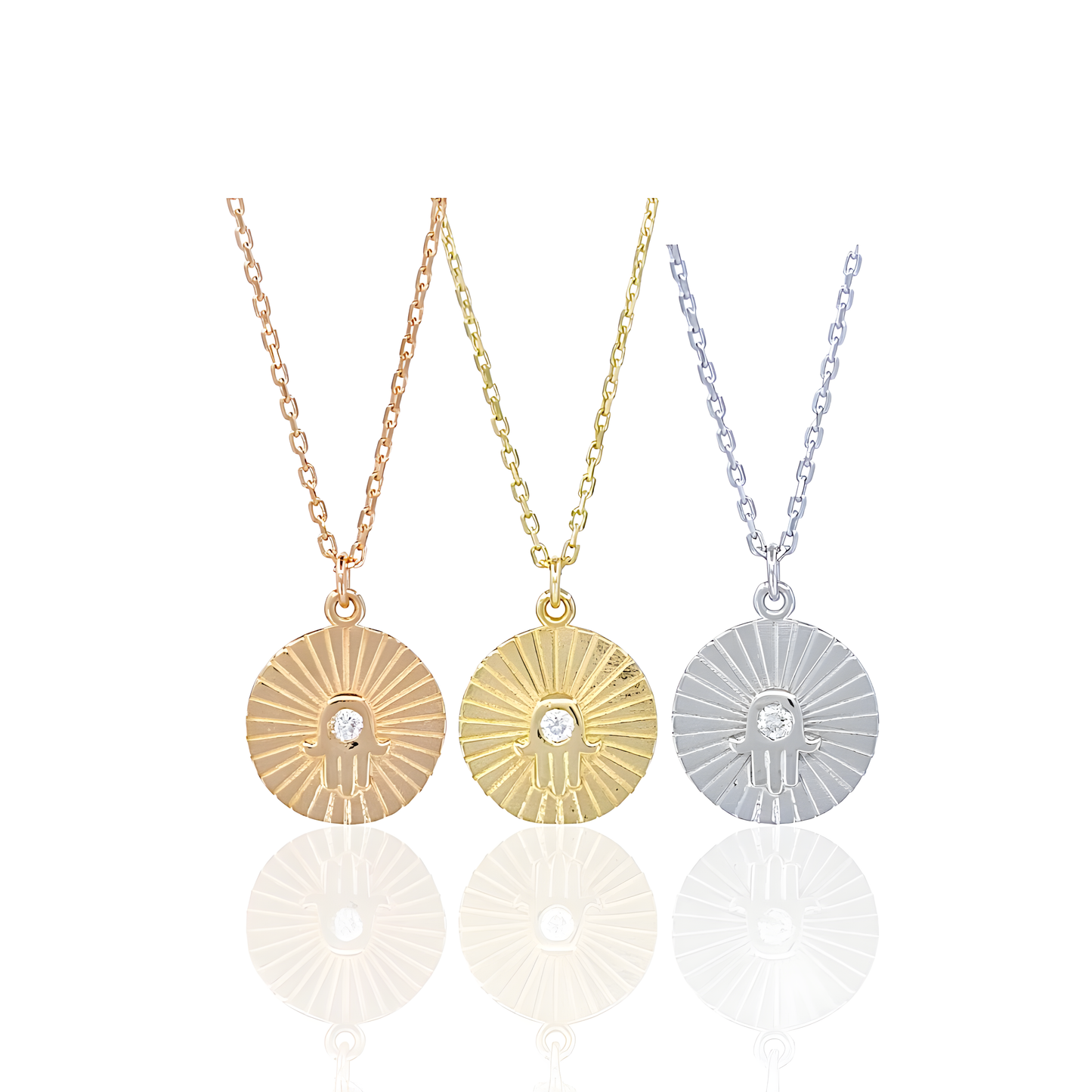 14K Gold Chai Necklace with Natural Diamond