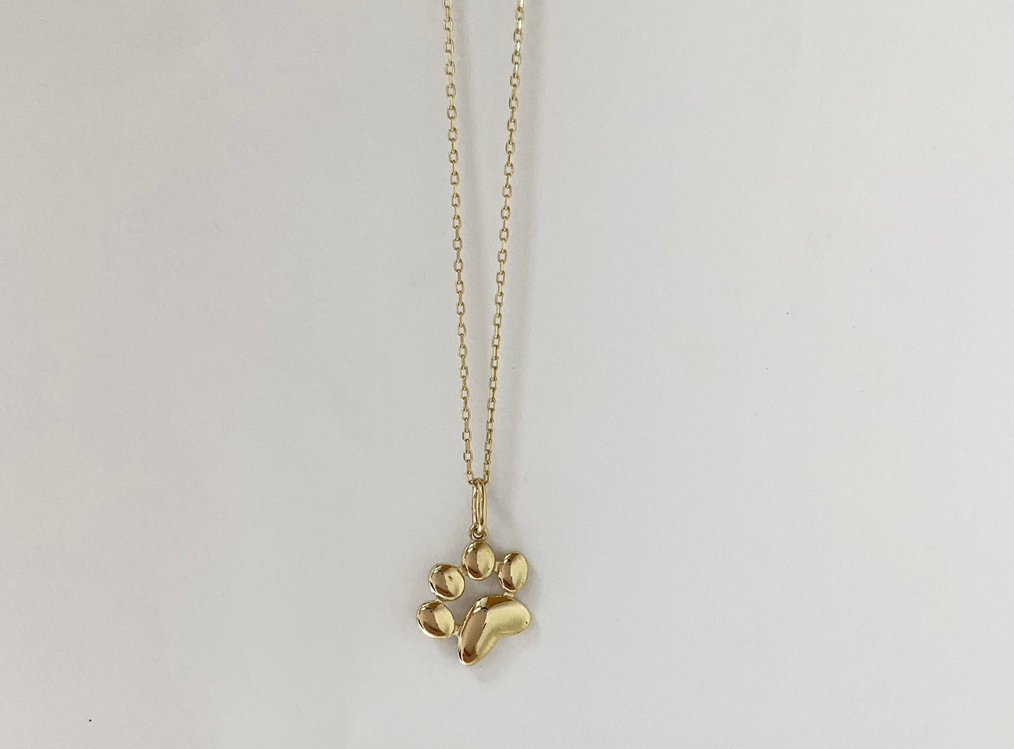 18K Gold Paw Charm Pendant