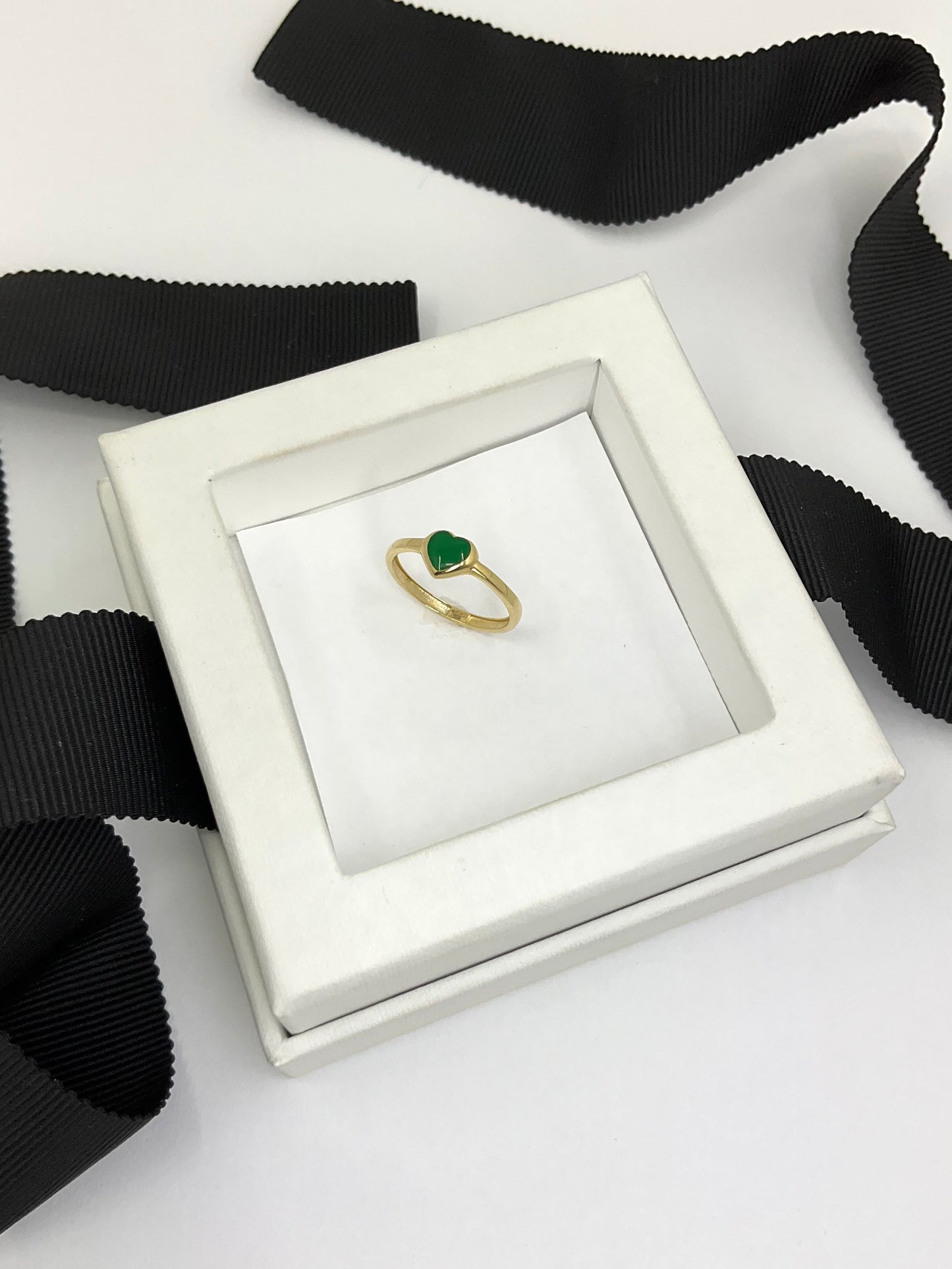 14k Solid Gold Pinky Heart Ring
