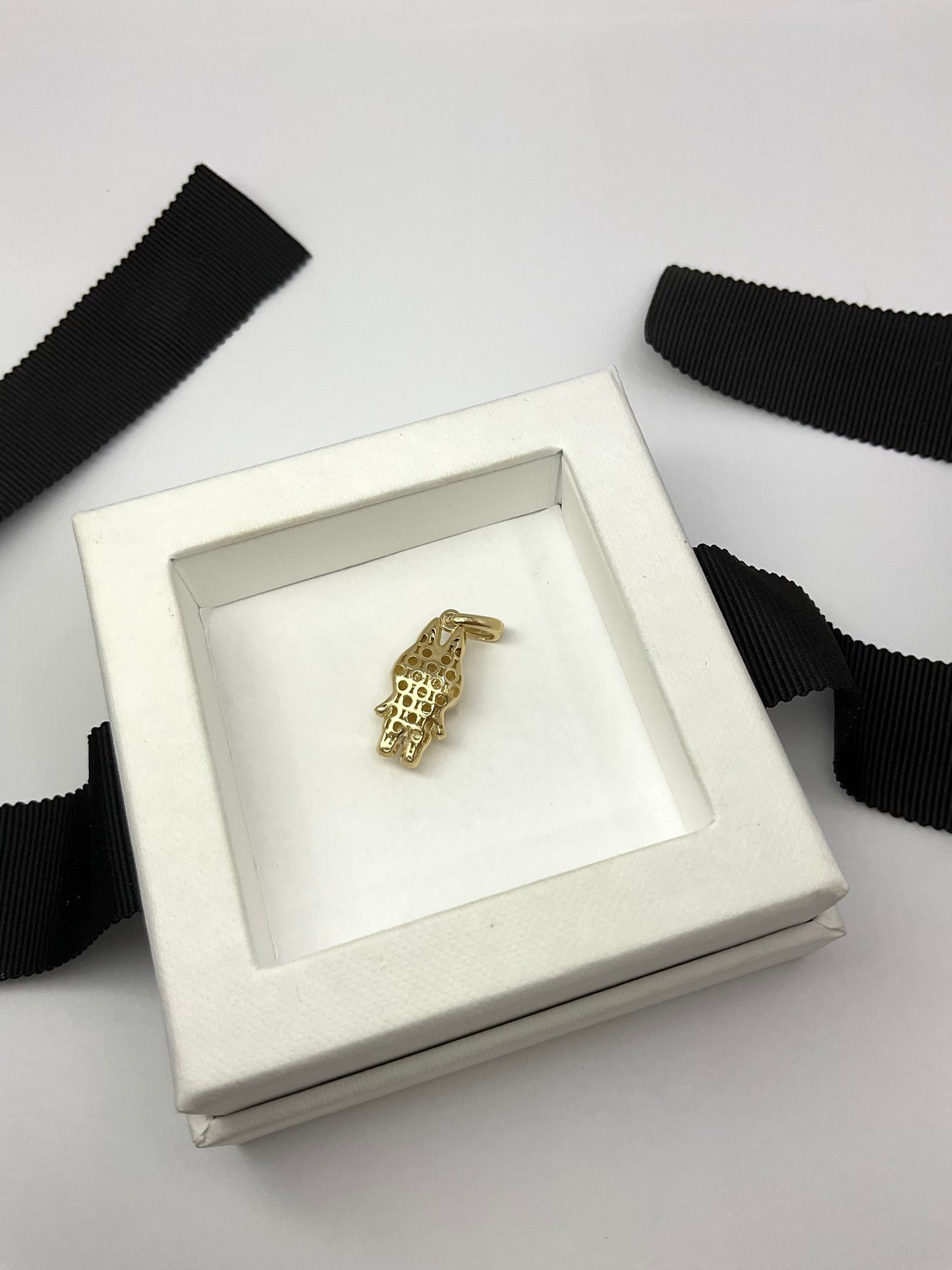 14KY Solid Gold Labubu Pendant