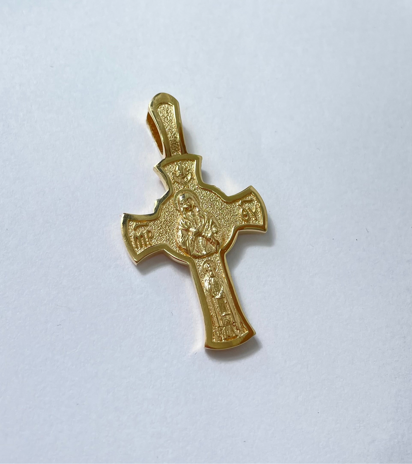 14K Gold Jesus Crucifix Cross Pendant