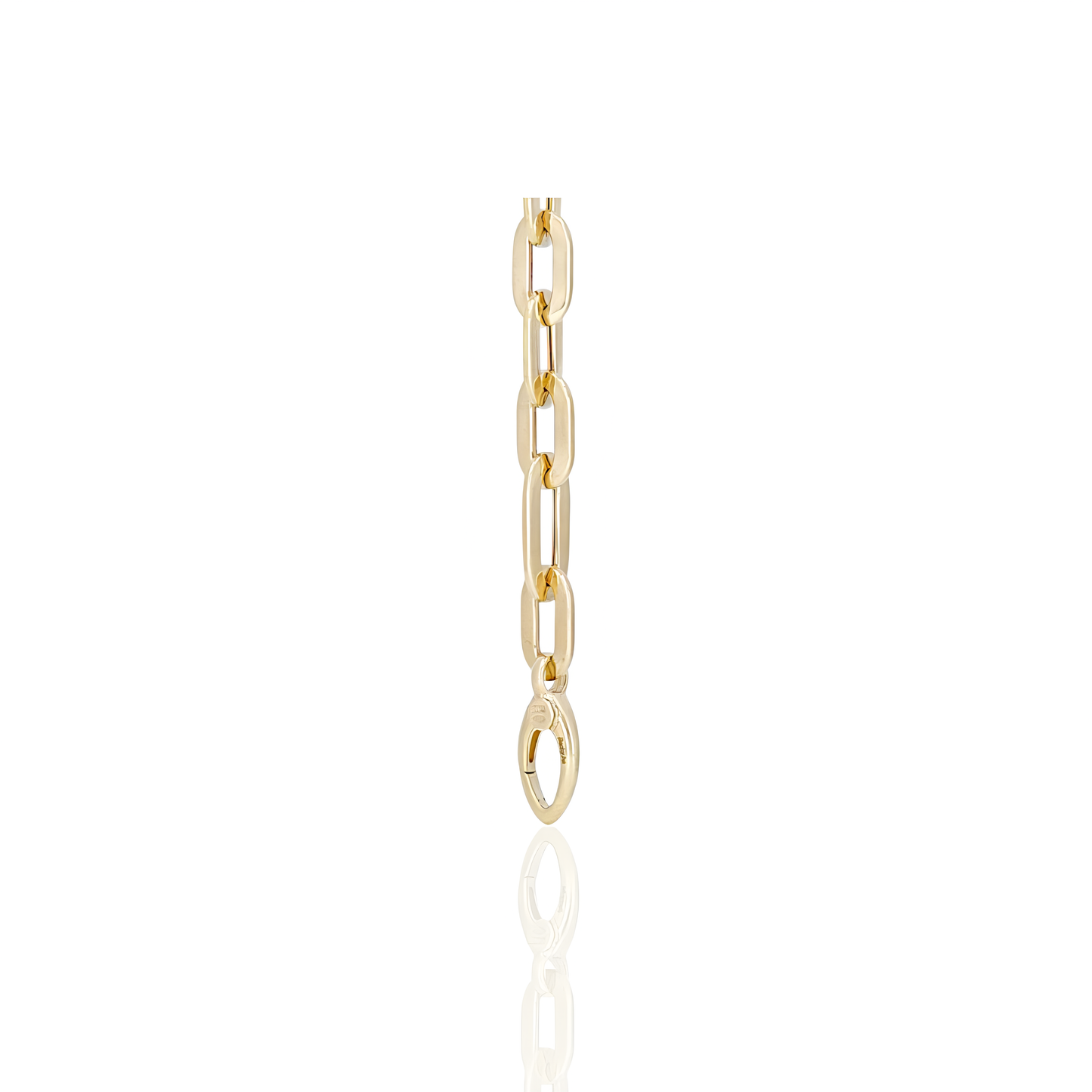 14K Gold Oval Link Bracelet