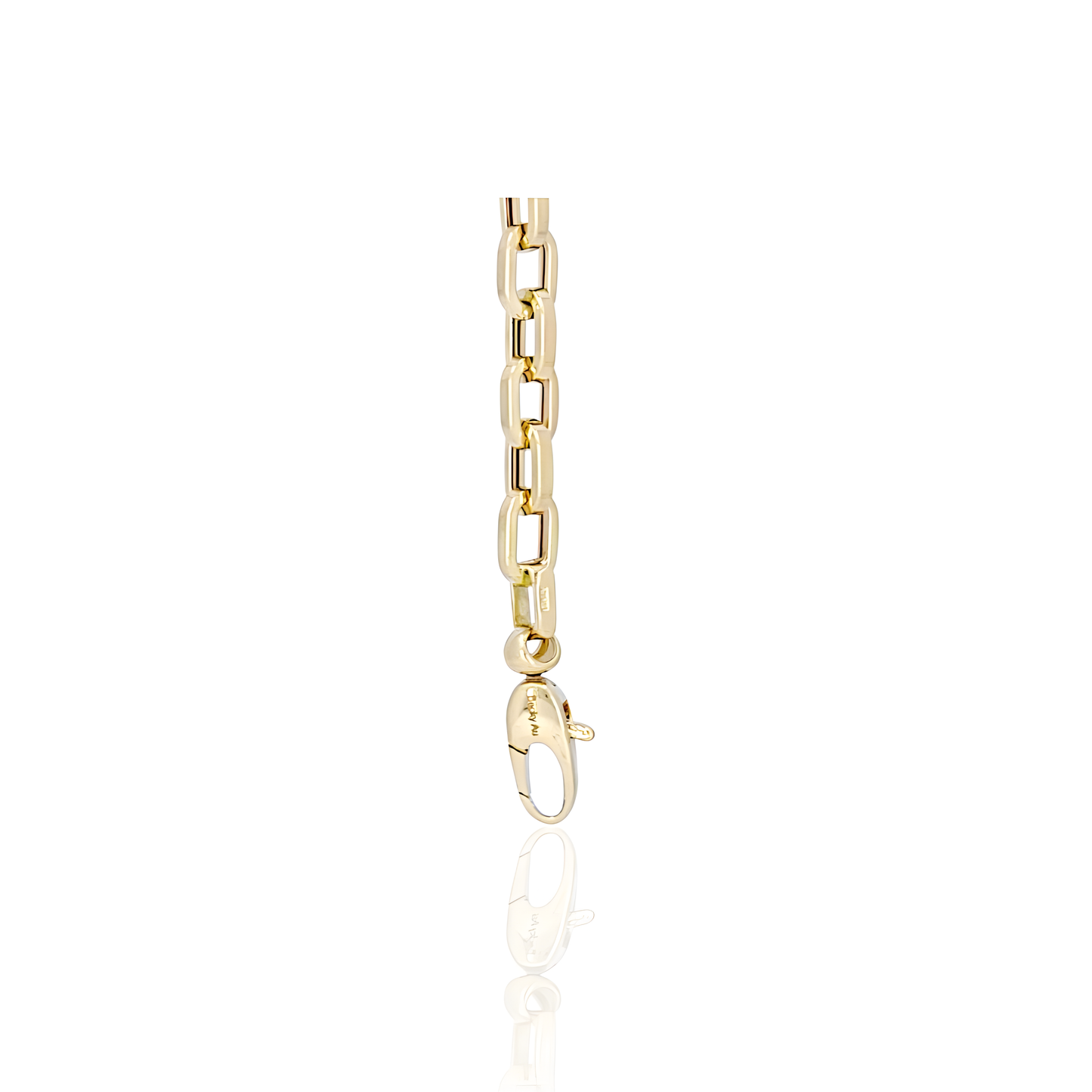 14K Gold Oval Link Bracelet