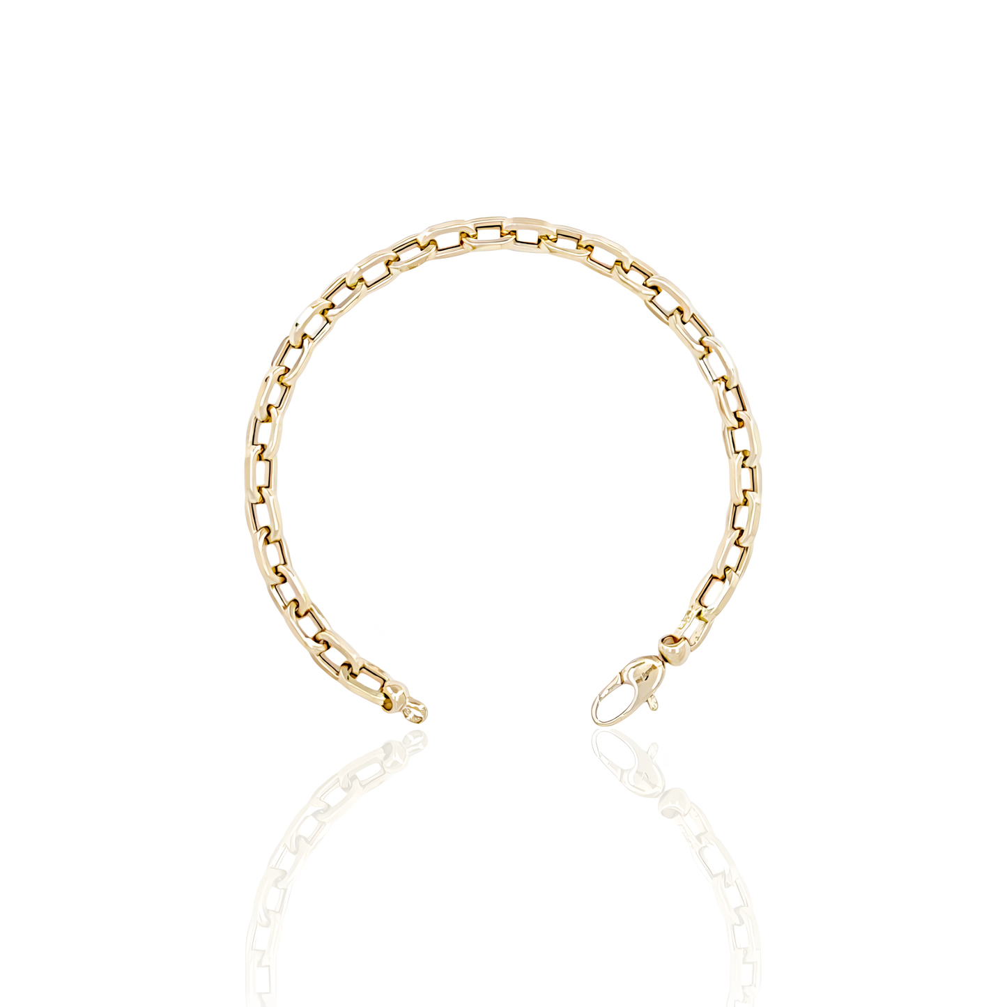 14K Gold Oval Link Bracelet