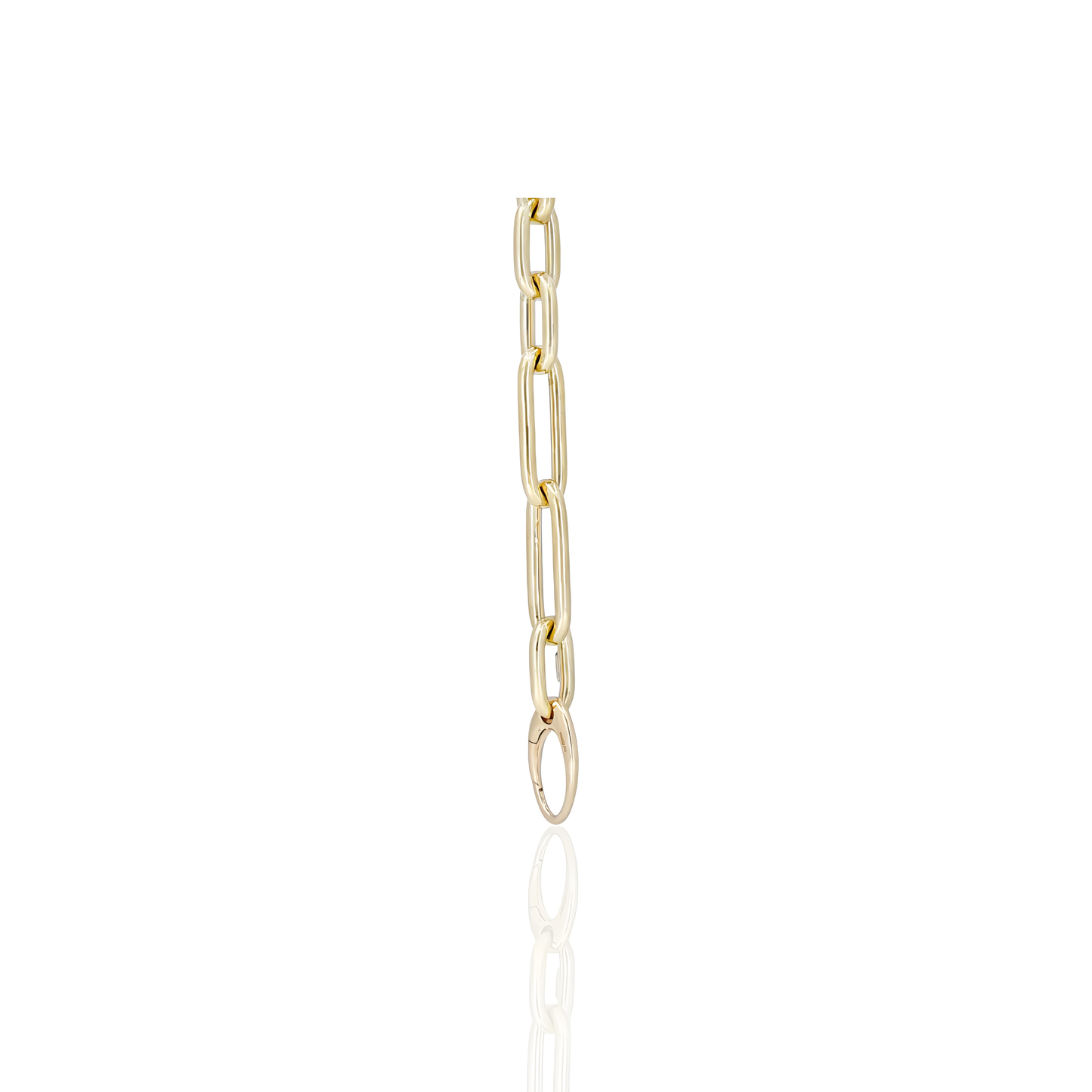 14K Solid Gold Oval Link Bracelet