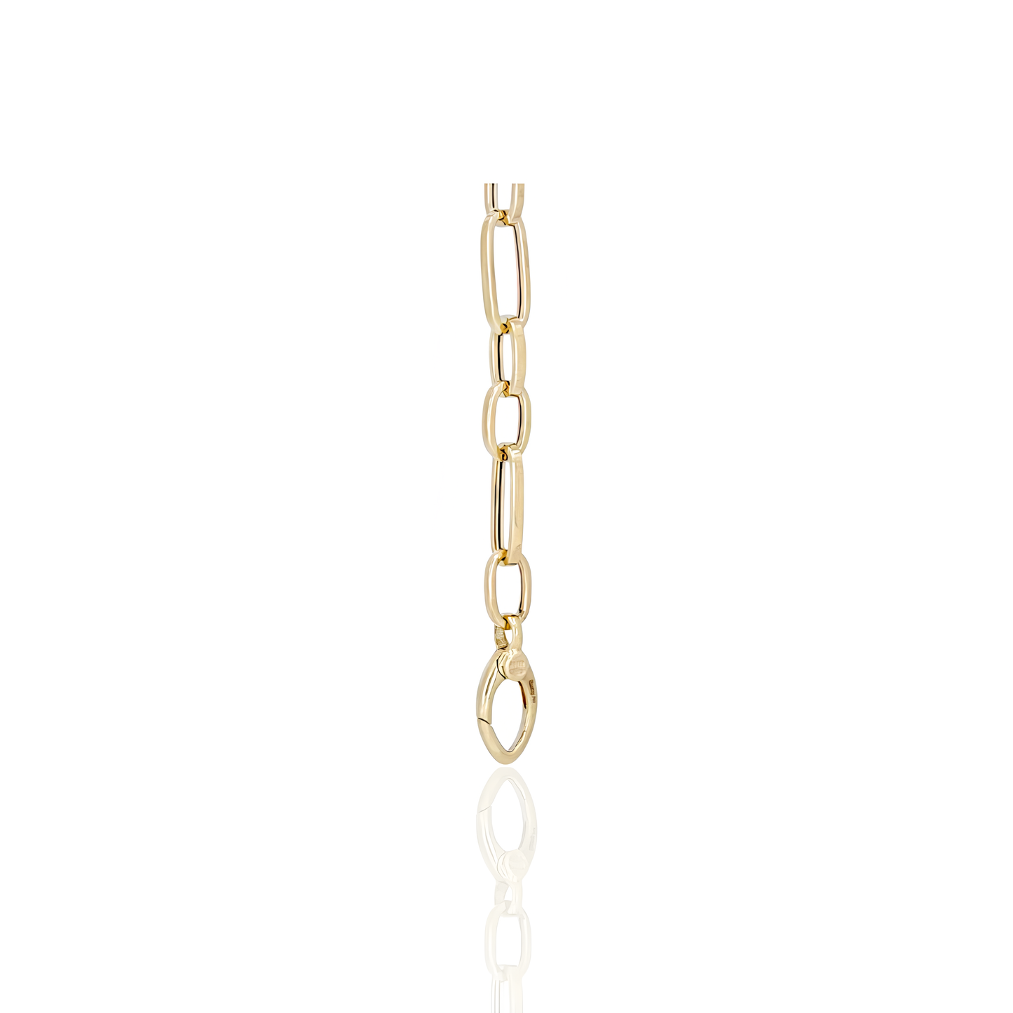 14K Gold Oval Link Bracelet