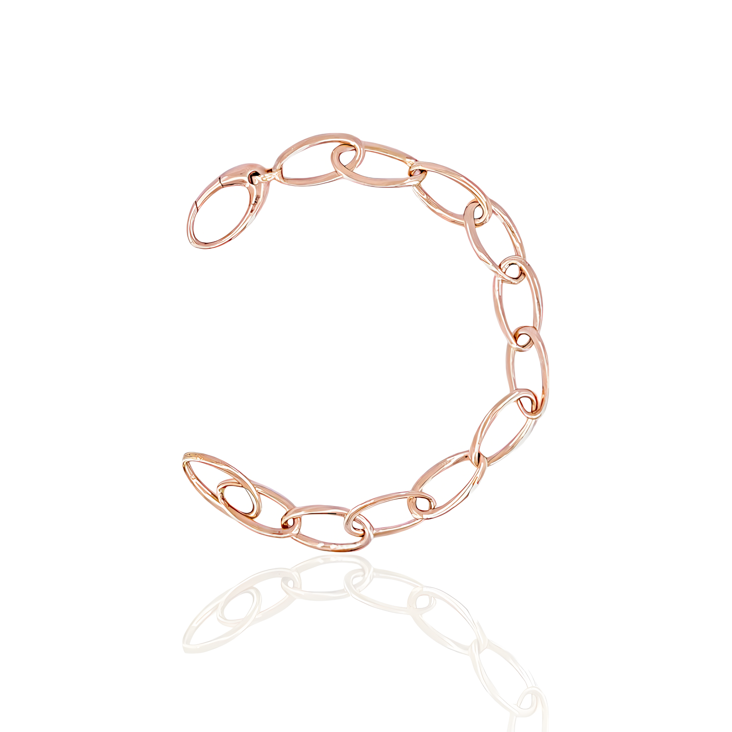 14K Gold Oval Link Bracelet