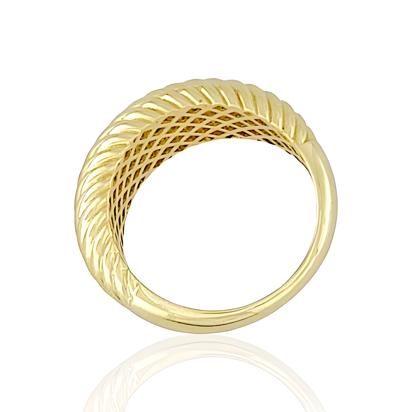 14k Solid Gold Shell Ring