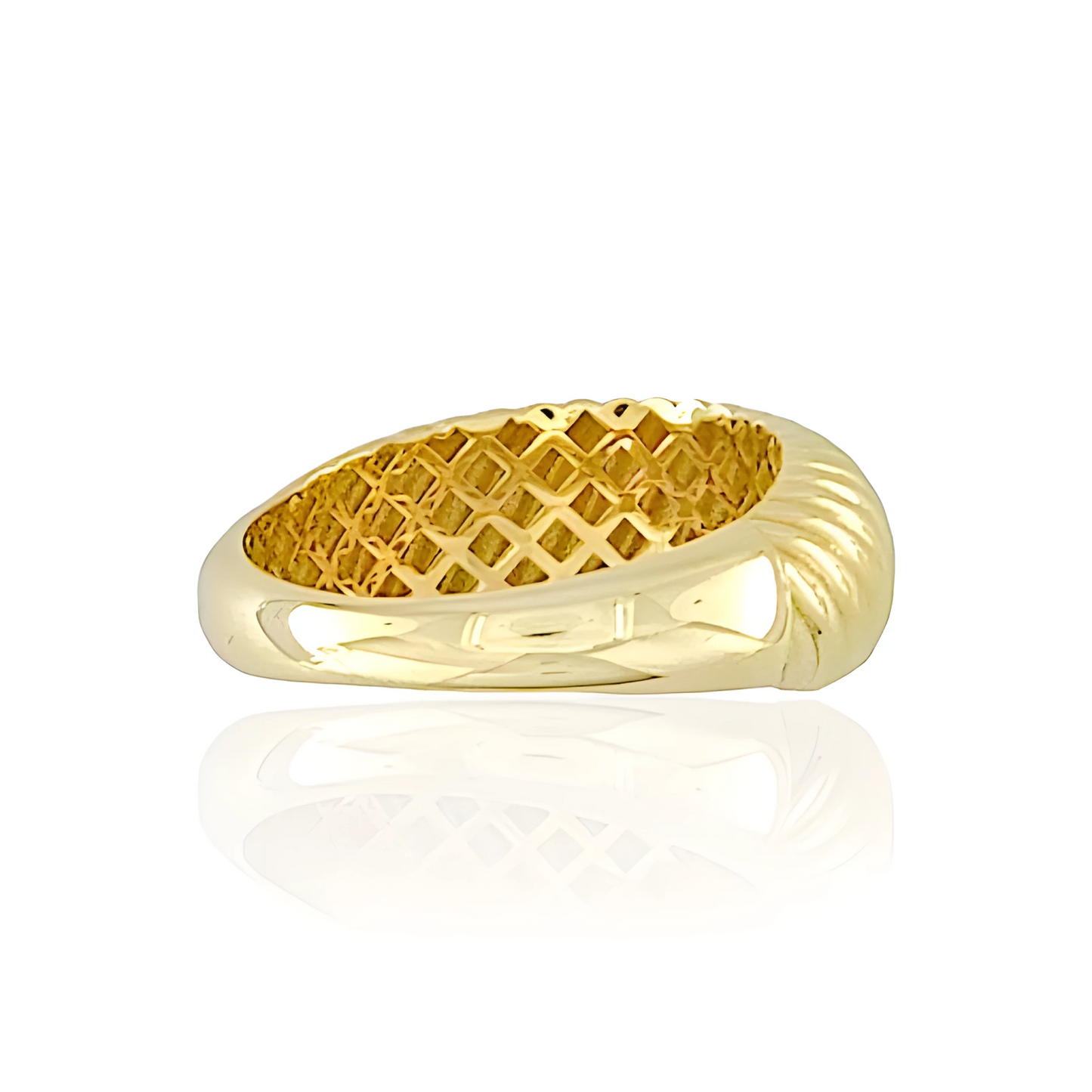 14k Solid Gold Shell Ring