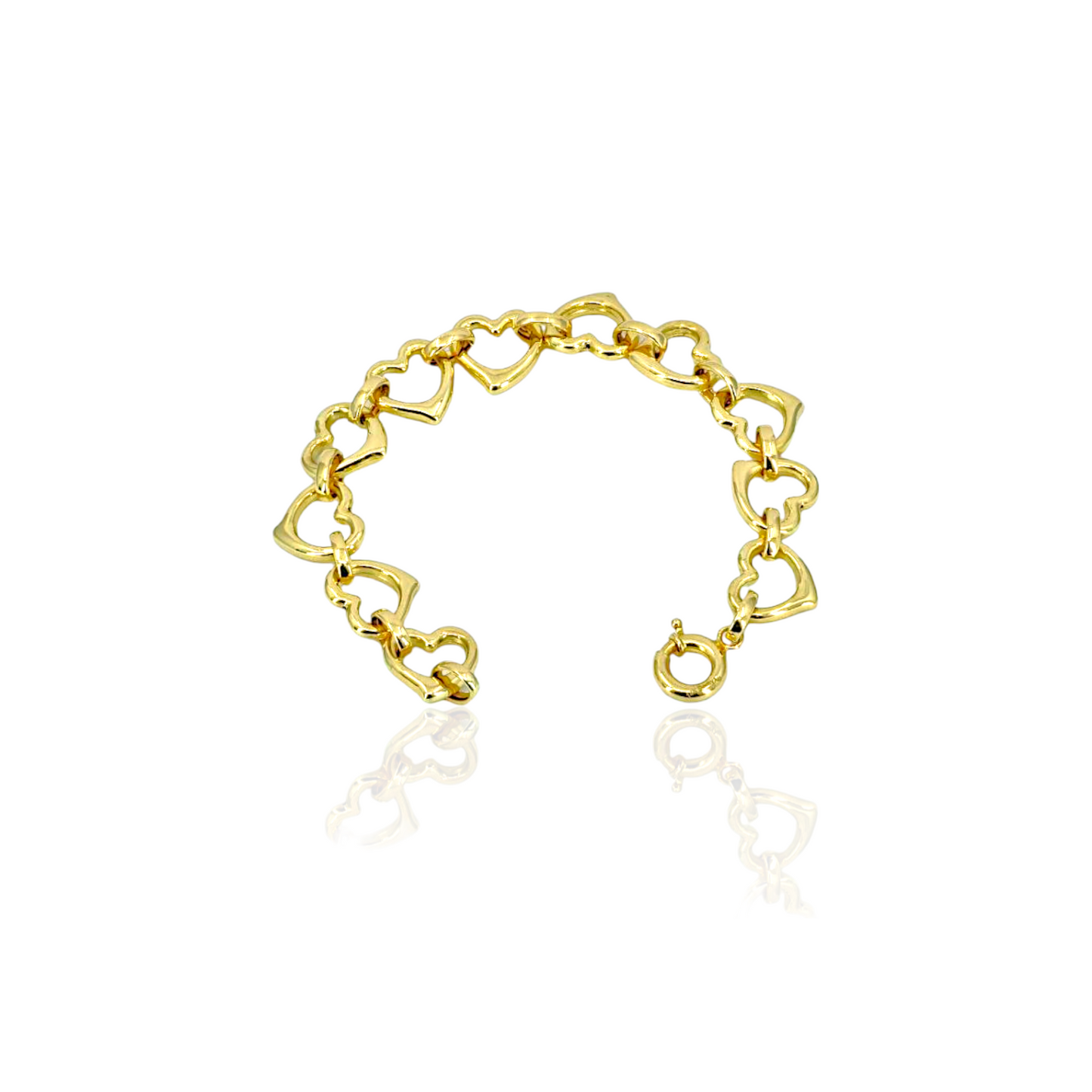 14K Gold Heart Bracelet