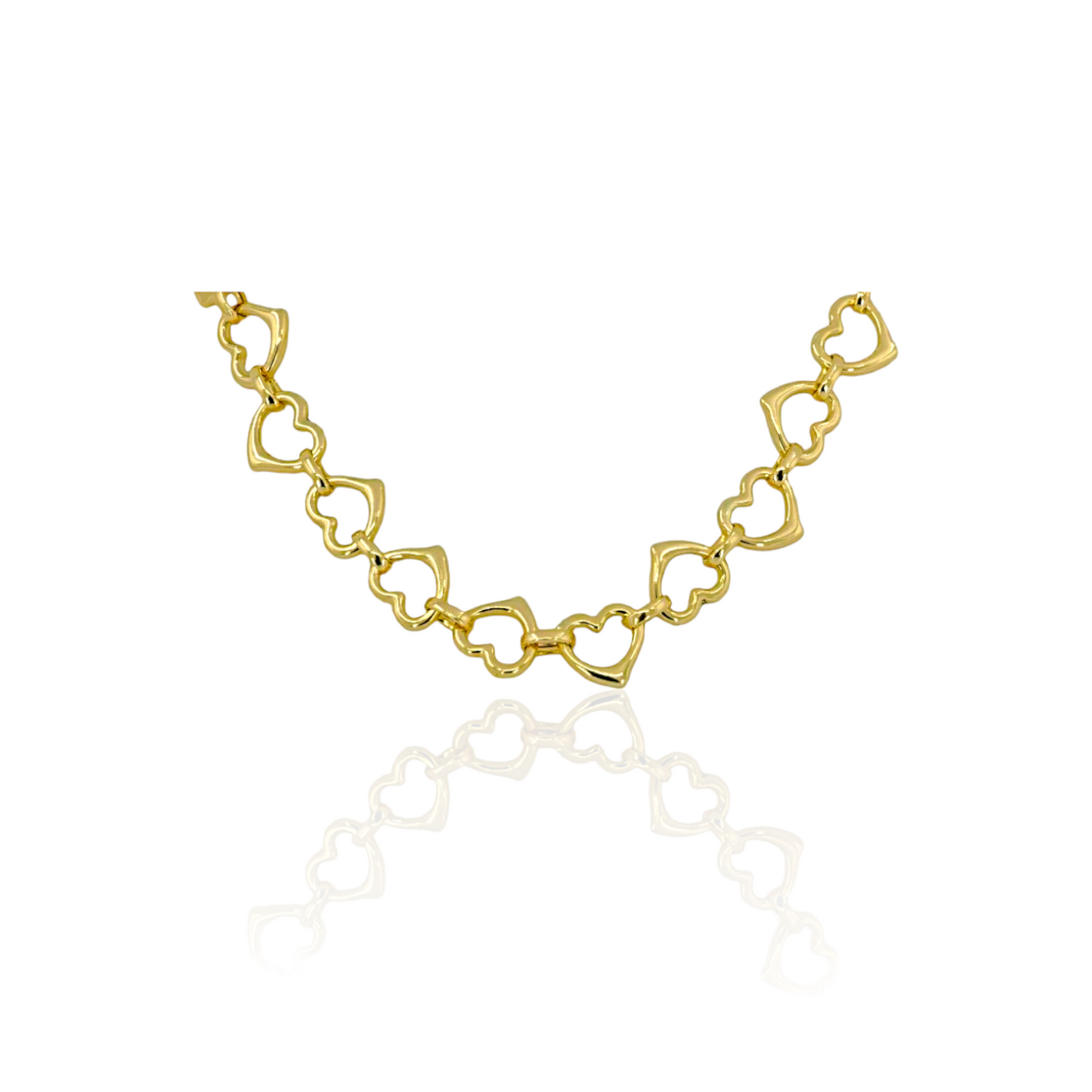 14K Gold Heart Bracelet