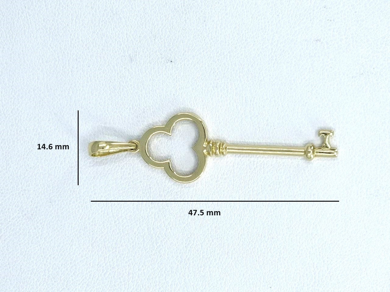 14K Gold Key Pendant
