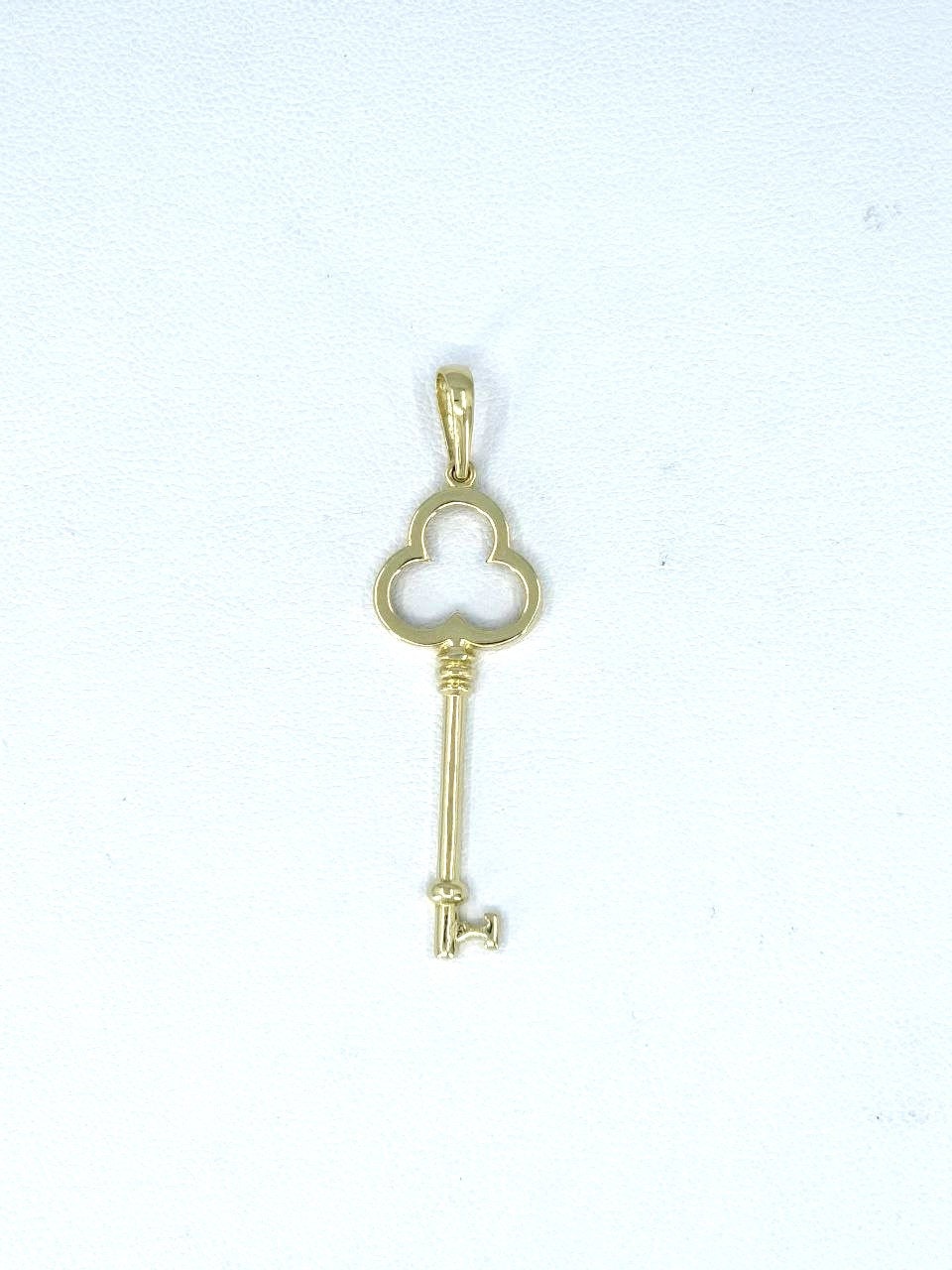 14K Gold Key Pendant