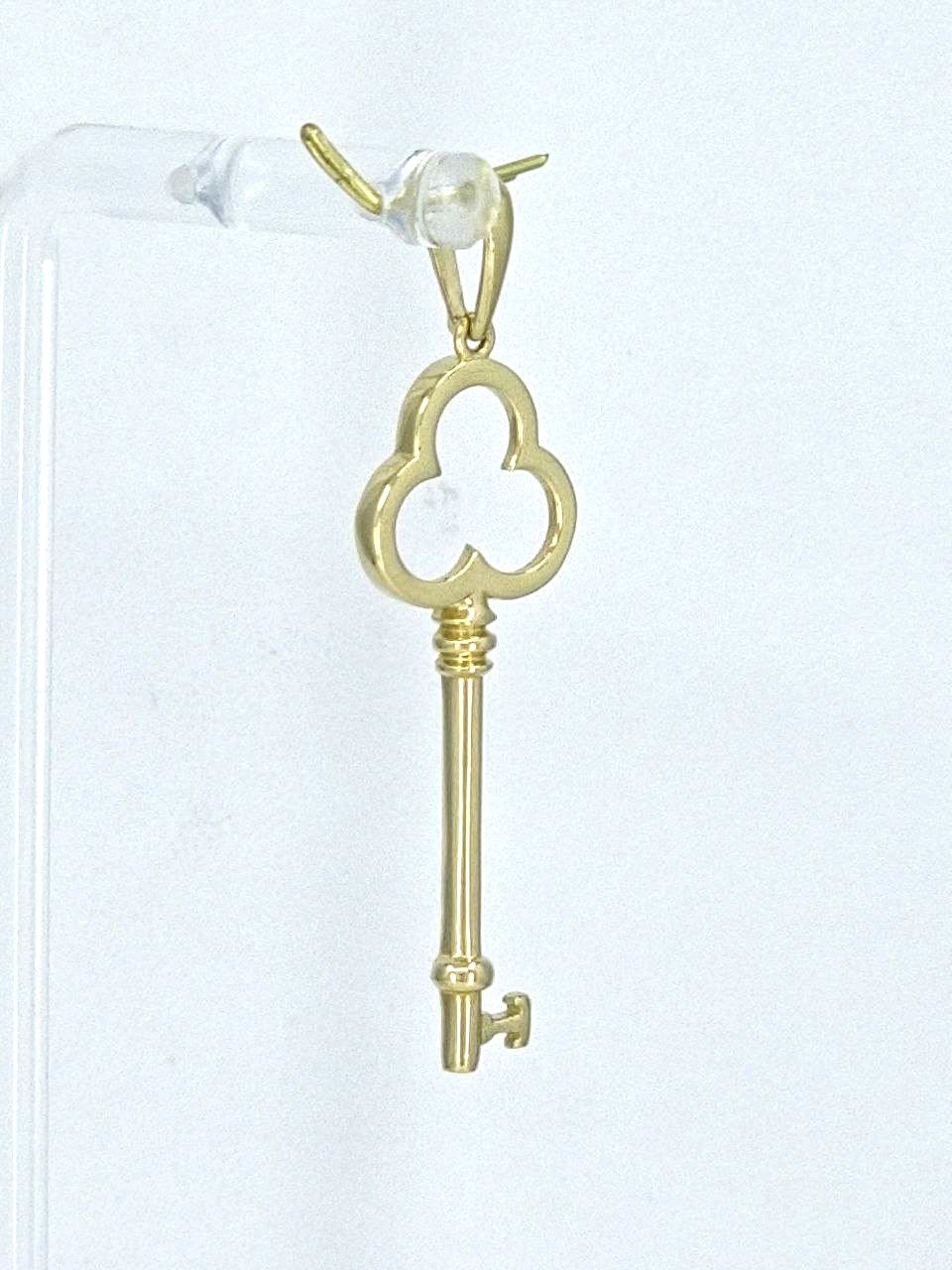 14K Gold Key Pendant