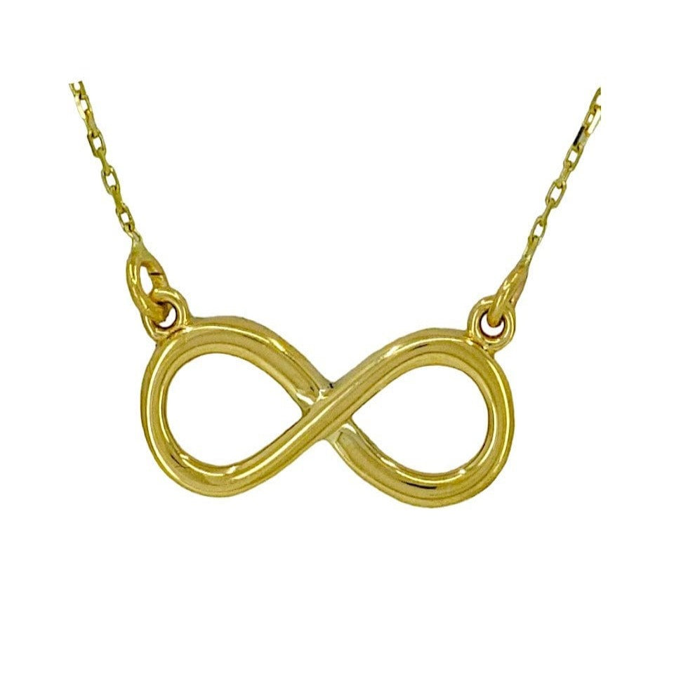 14k Gold Necklace with Infinity Pendant