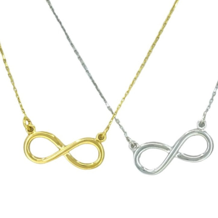 14k Gold Necklace with Infinity Pendant