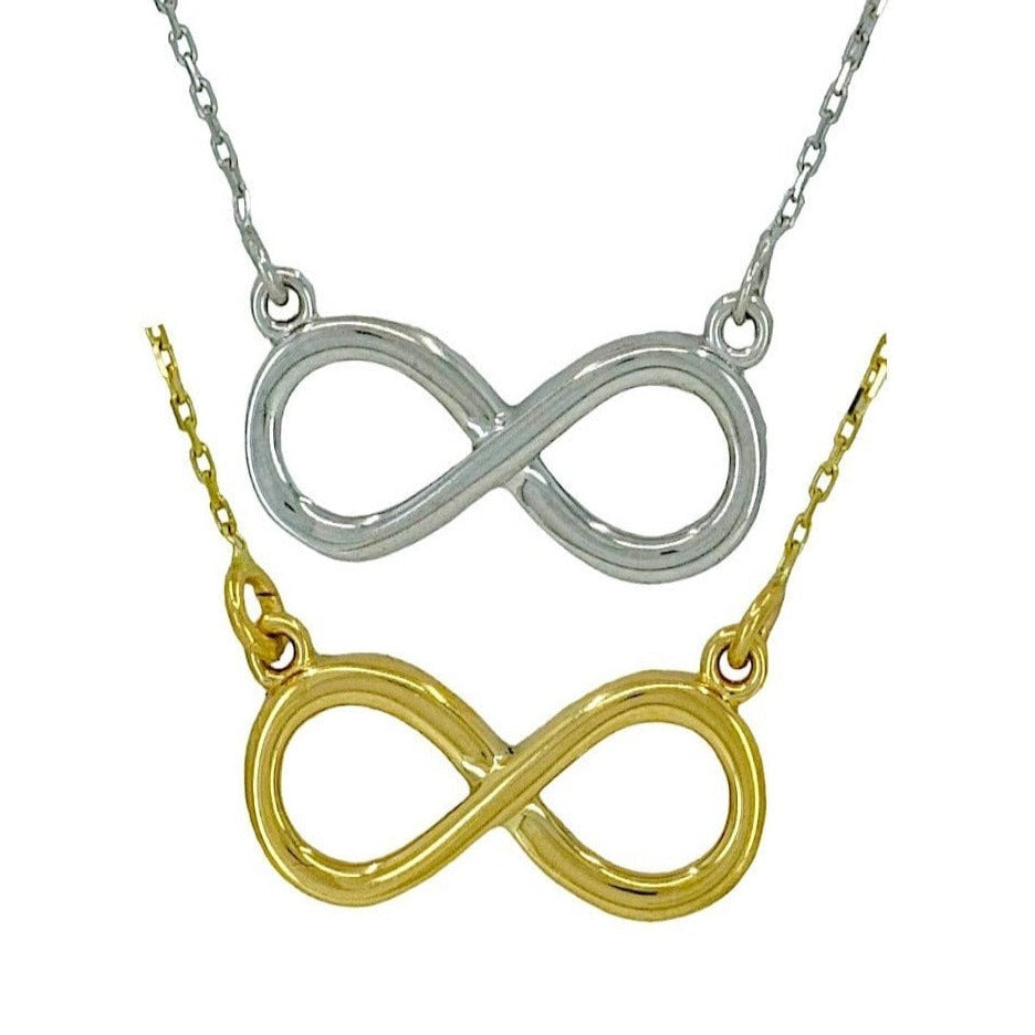 14k Gold Necklace with Infinity Pendant