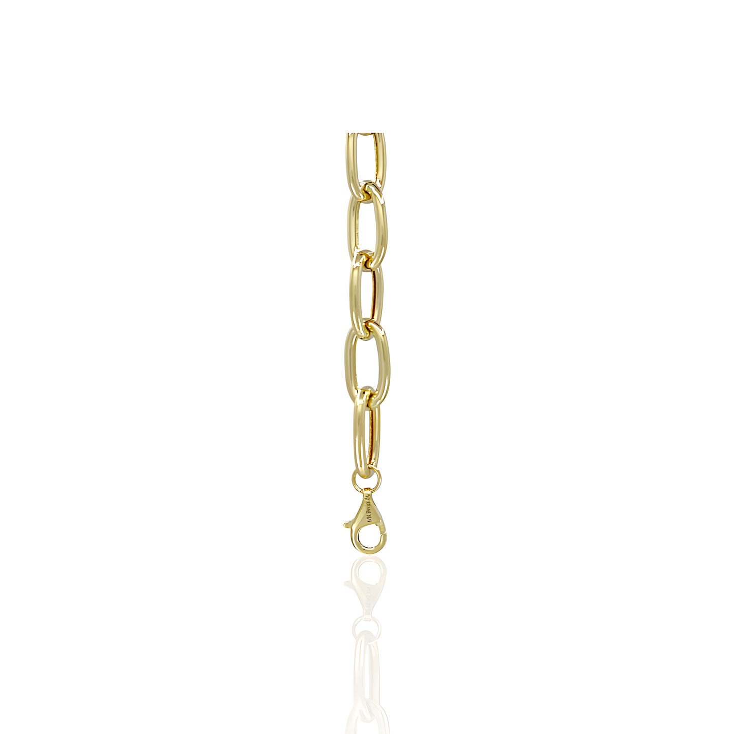 14K Gold PaperClip Cable Bracelet