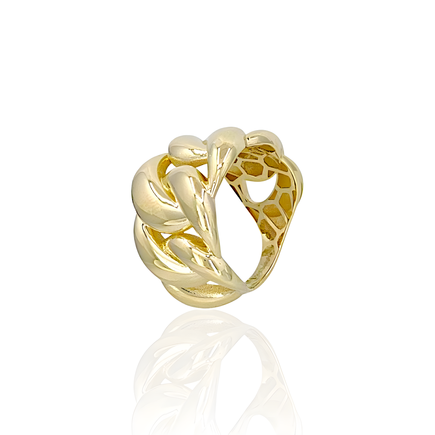 14K Gold Bread Weaving Ring