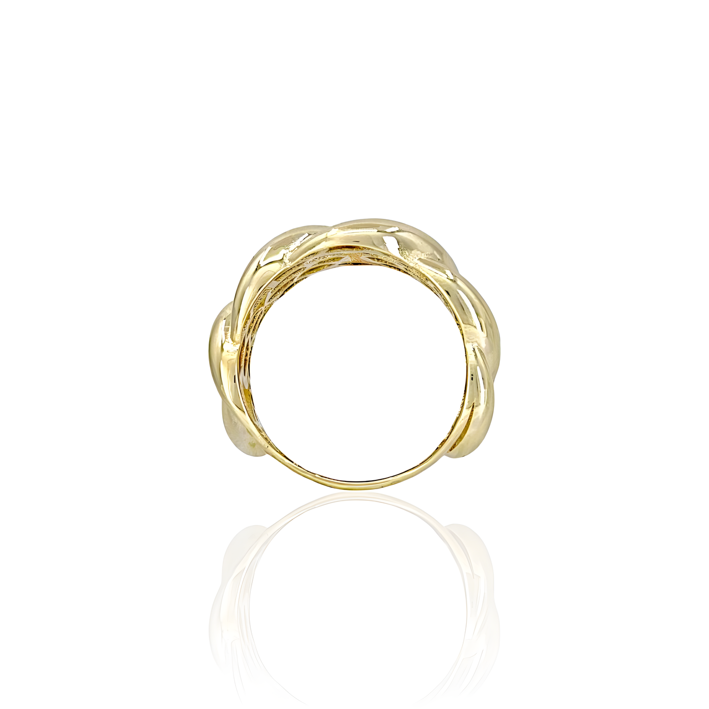 14K Gold Bread Weaving Ring