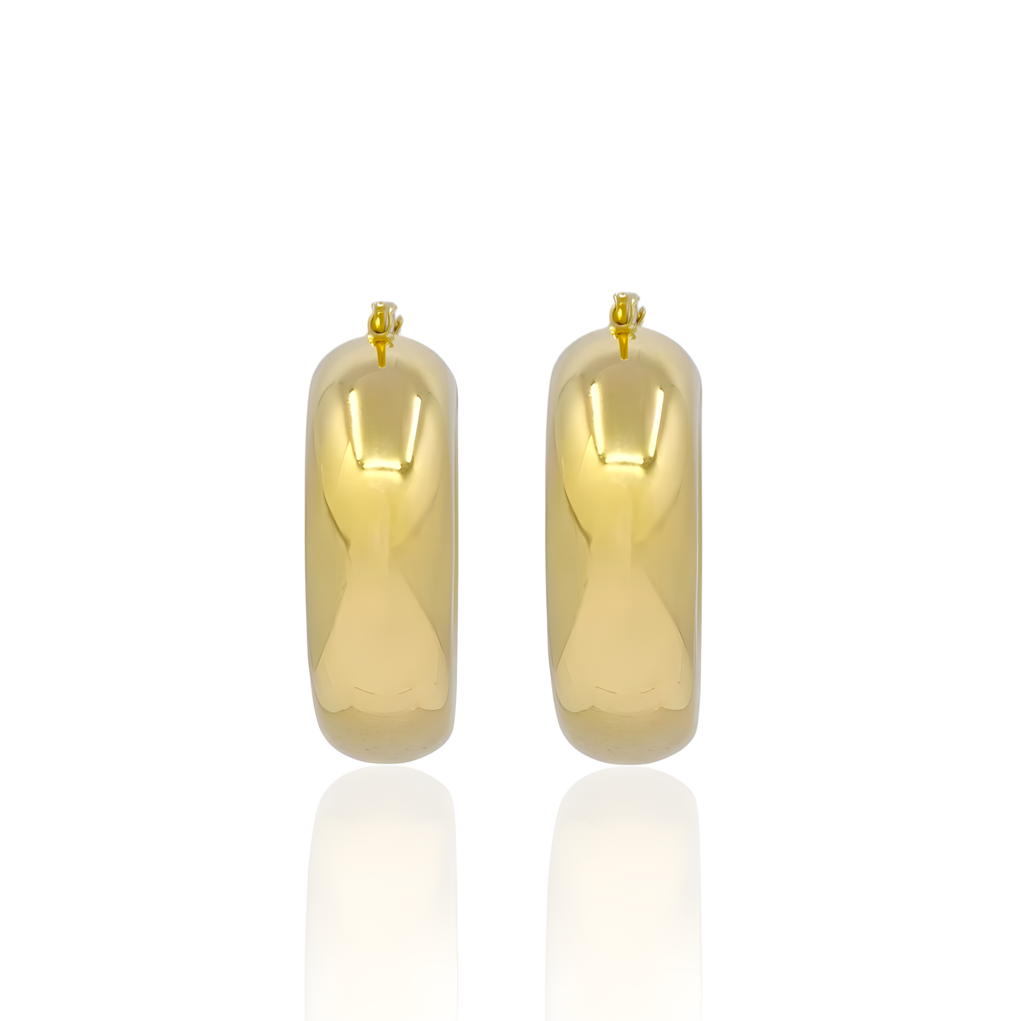 18K Gold Hoops Earrings