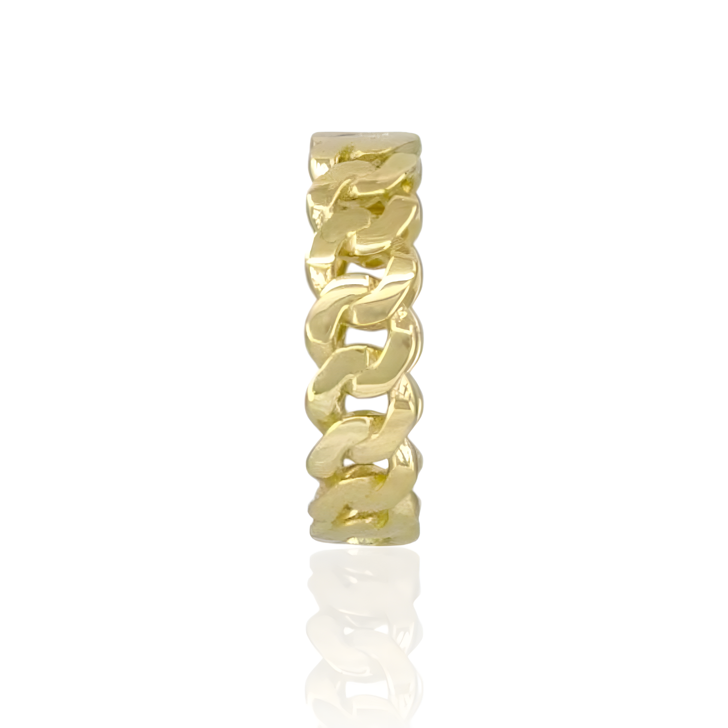 14K Gold Curb Cuban Ring