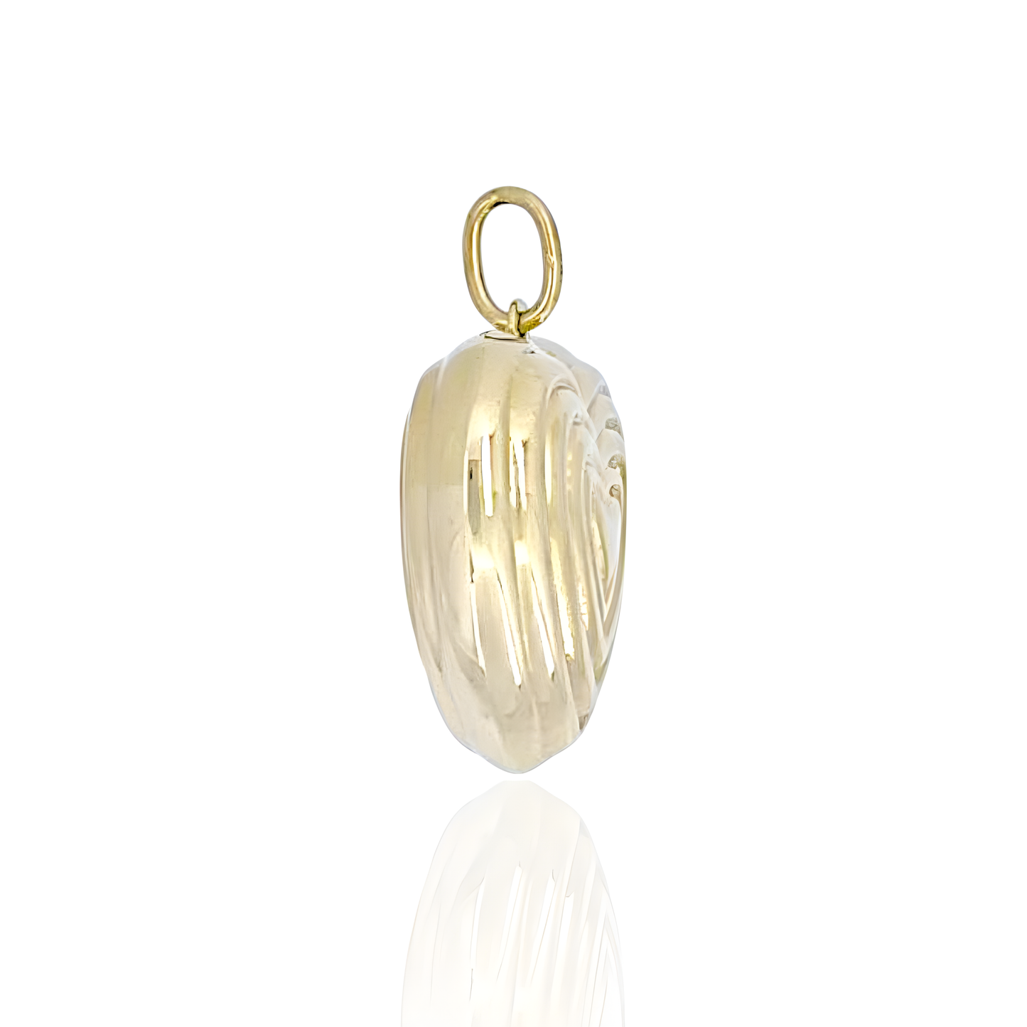 14K Gold Aura Heart Pendant