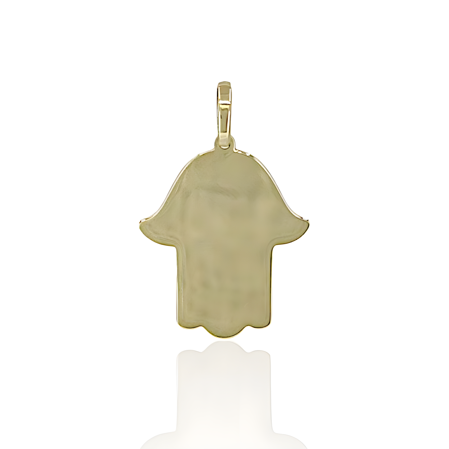 14K Gold Plain Flat CHAI Charm Pendant