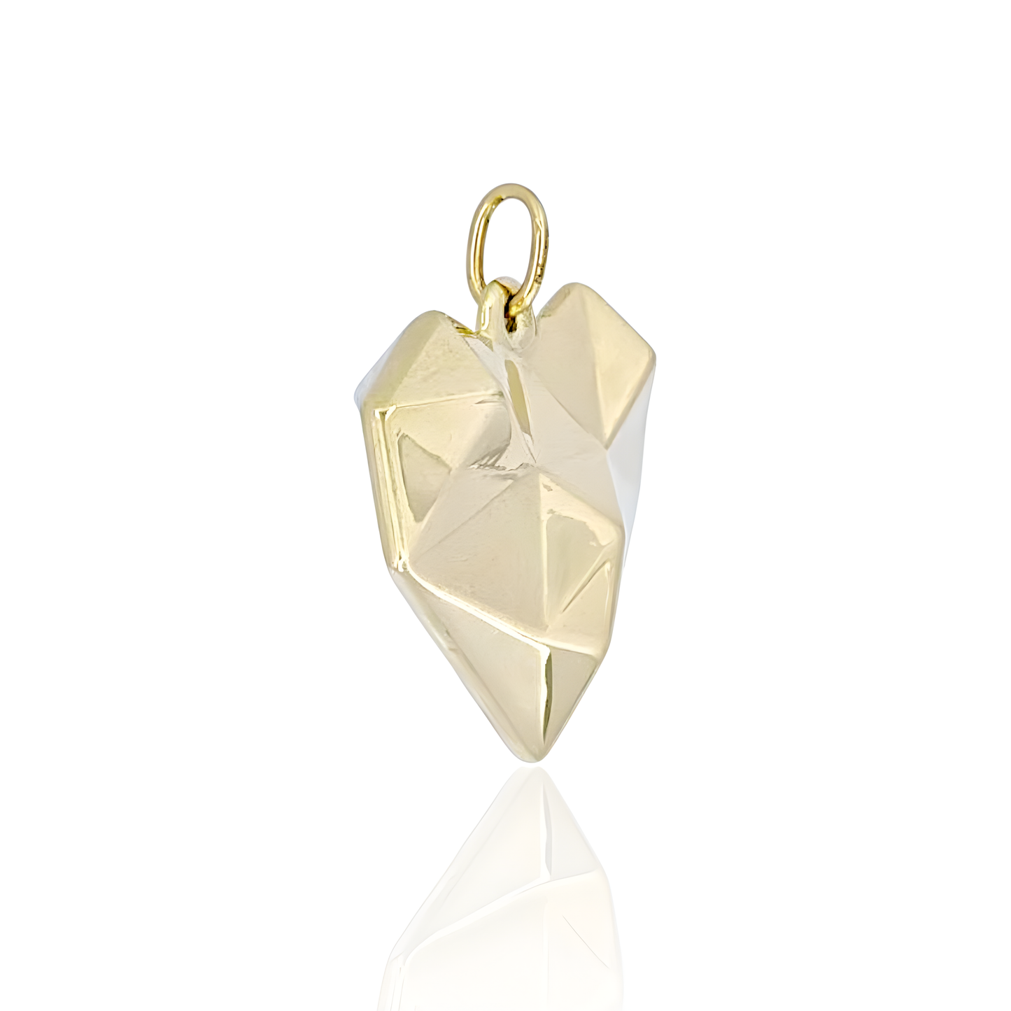 14K Gold Heart Made of Different Sides Pendant