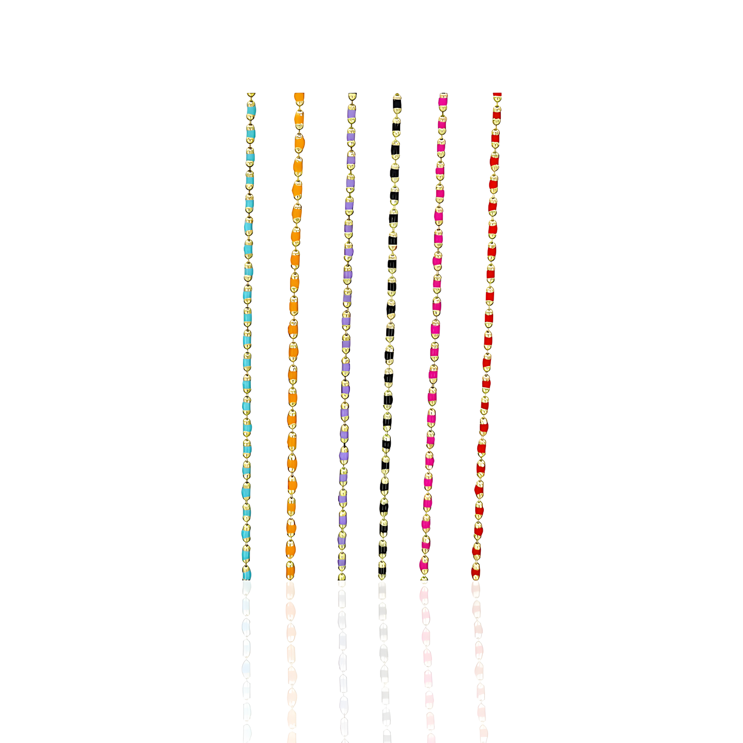 14K Gold Beaded Italian Chain Necklace
